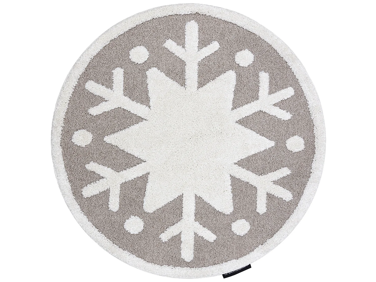 Kindertapijt JOY Rond , Snowflake Sneeuwvlokken voor kinderen - Struct cercle 140 cm