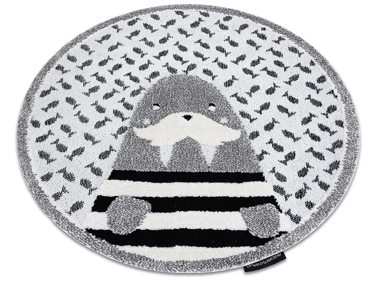 Kindertapijt JOY Rond , Walrus walrus , voor kinderen - Structureel, t cercle 140 cm