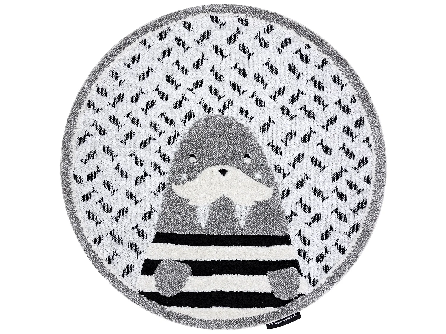 Kindertapijt JOY Rond , Walrus walrus , voor kinderen - Structureel, t cercle 140 cm