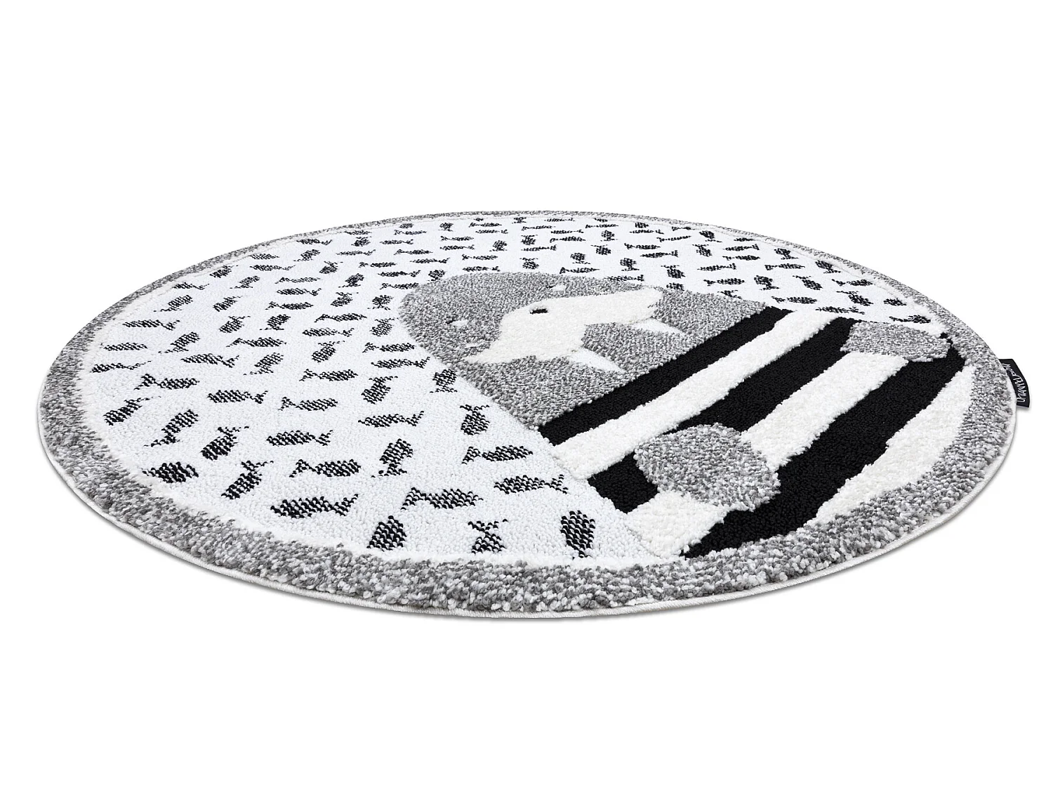 Kindertapijt JOY Rond , Walrus walrus , voor kinderen - Structureel, t cercle 140 cm