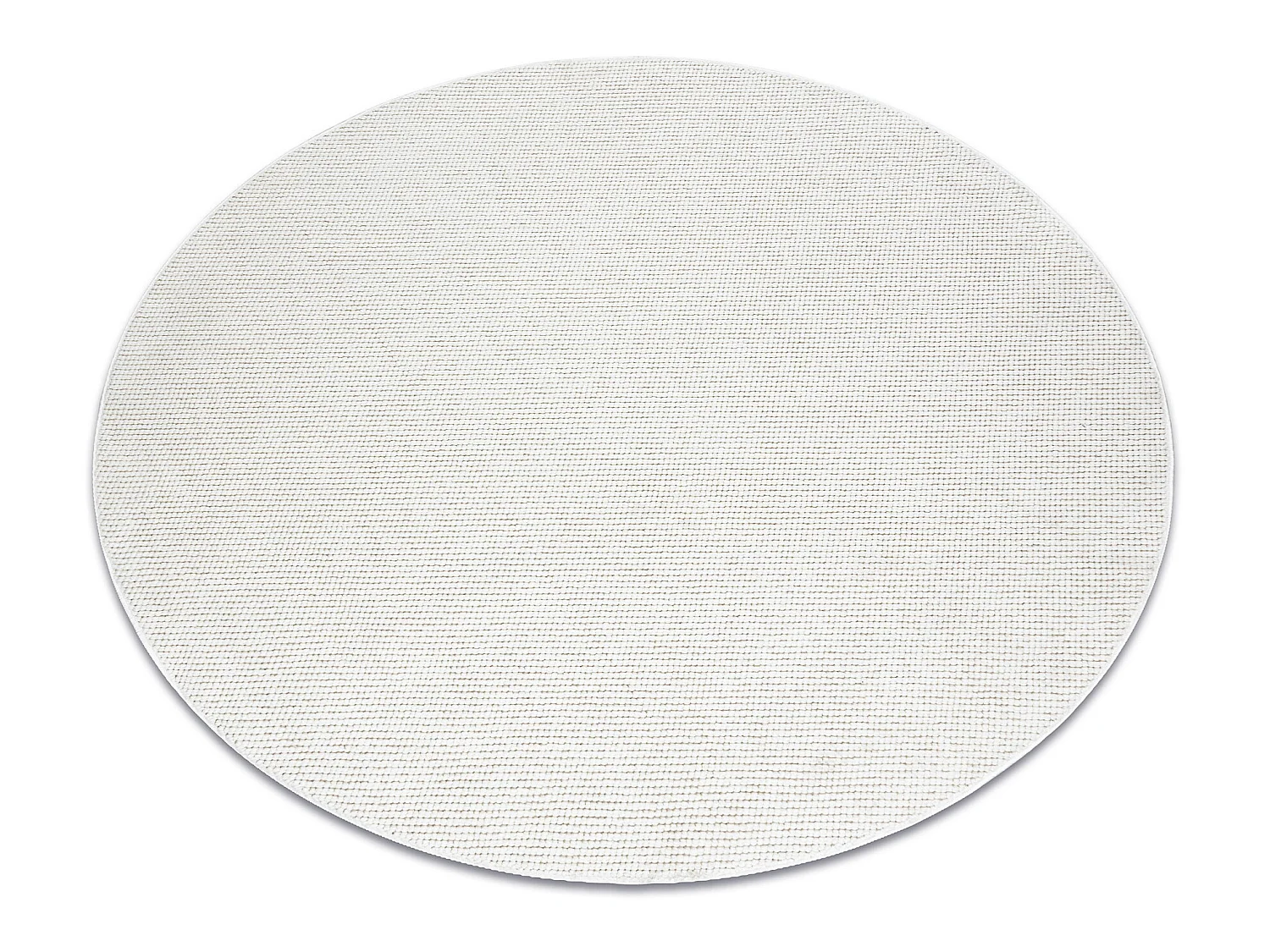 Vloerkleed CASABLANCA PLUS rond creme Eenkleurig, lus cercle 133 cm