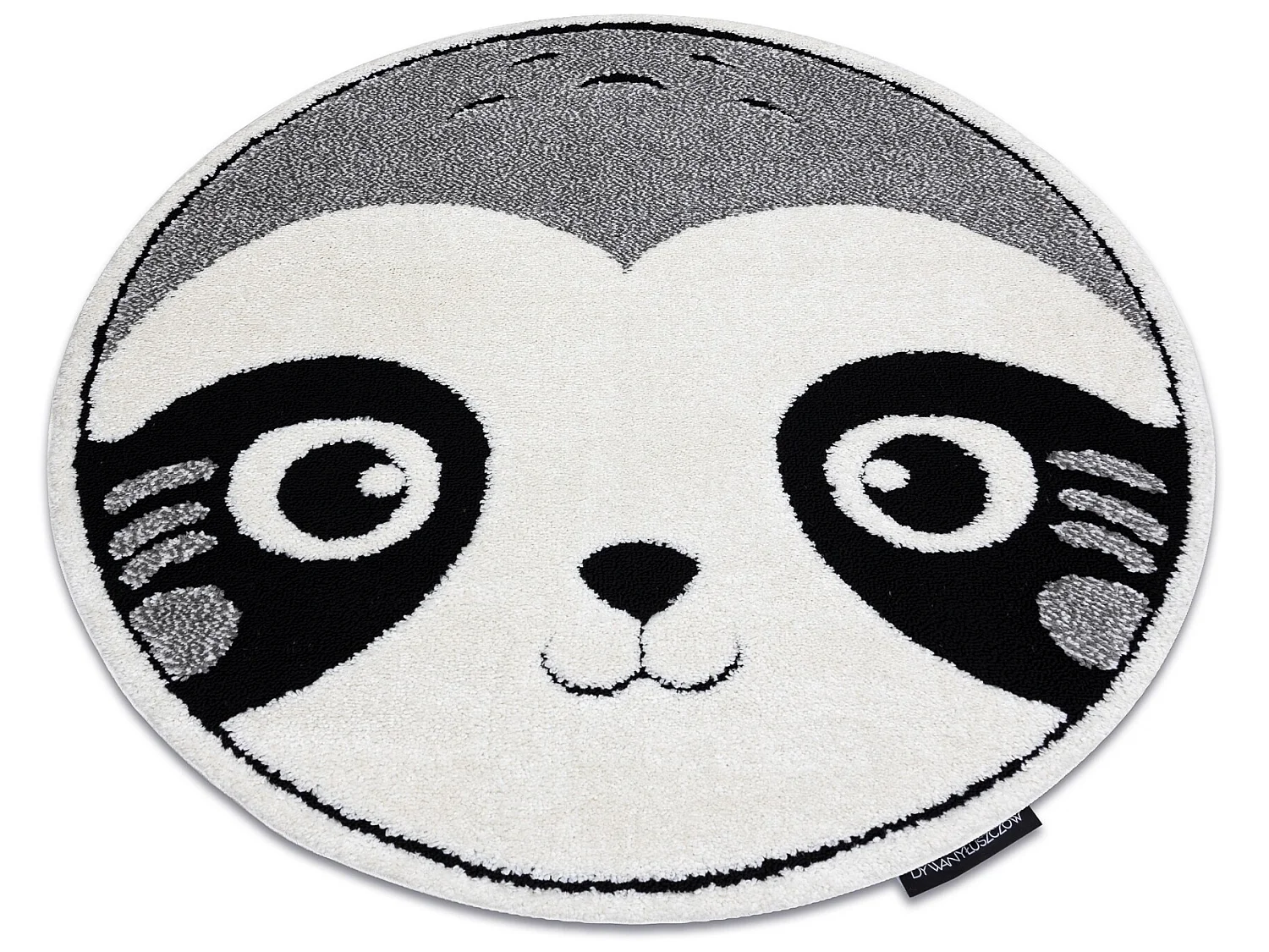 Moderner Kinderteppich JOY Kreis Panda für Kinder - strukturelle, zwe cercle 120 cm