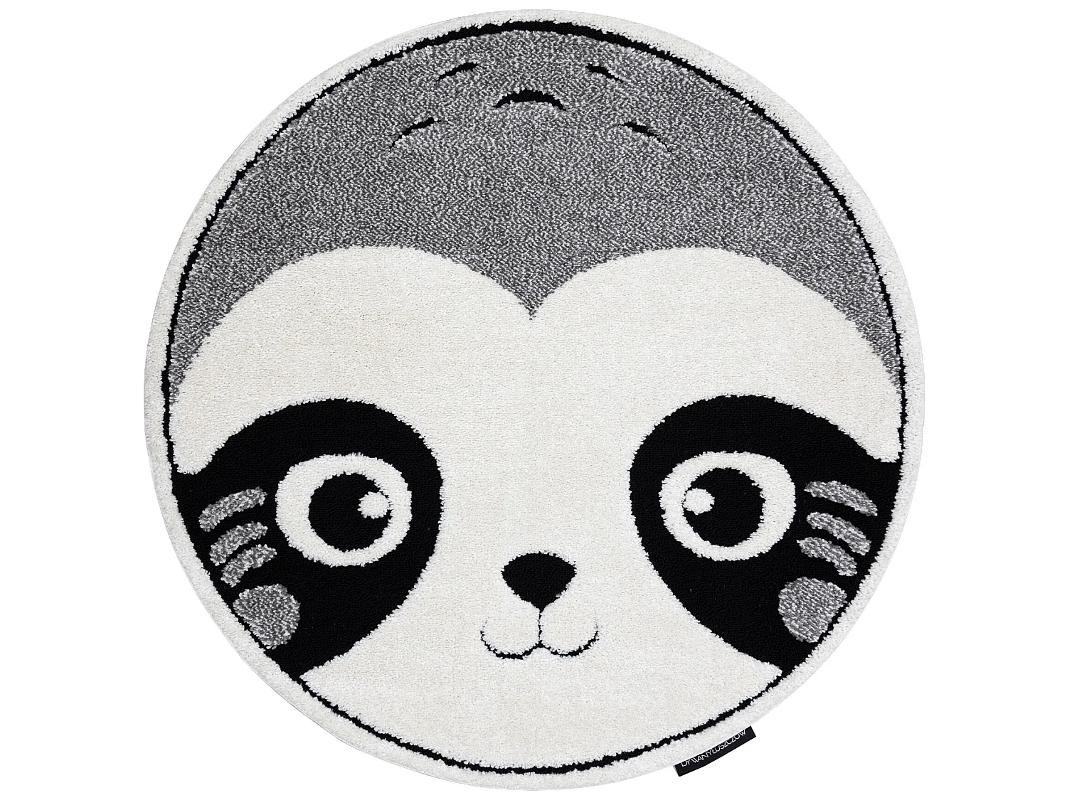 Moderner Kinderteppich JOY Kreis Panda für Kinder - strukturelle, zwe cercle 120 cm