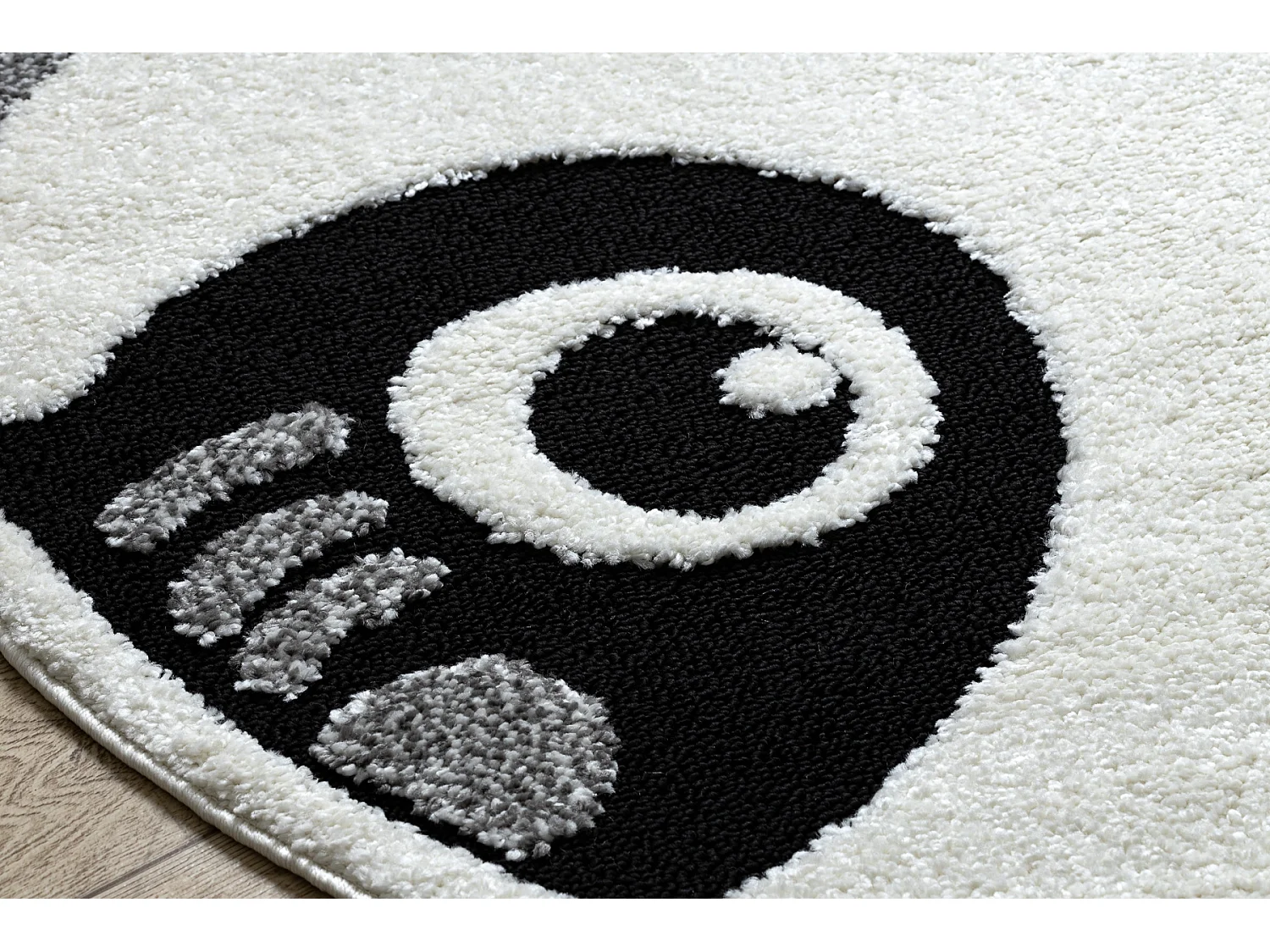 Moderner Kinderteppich JOY Kreis Panda für Kinder - strukturelle, zwe cercle 120 cm