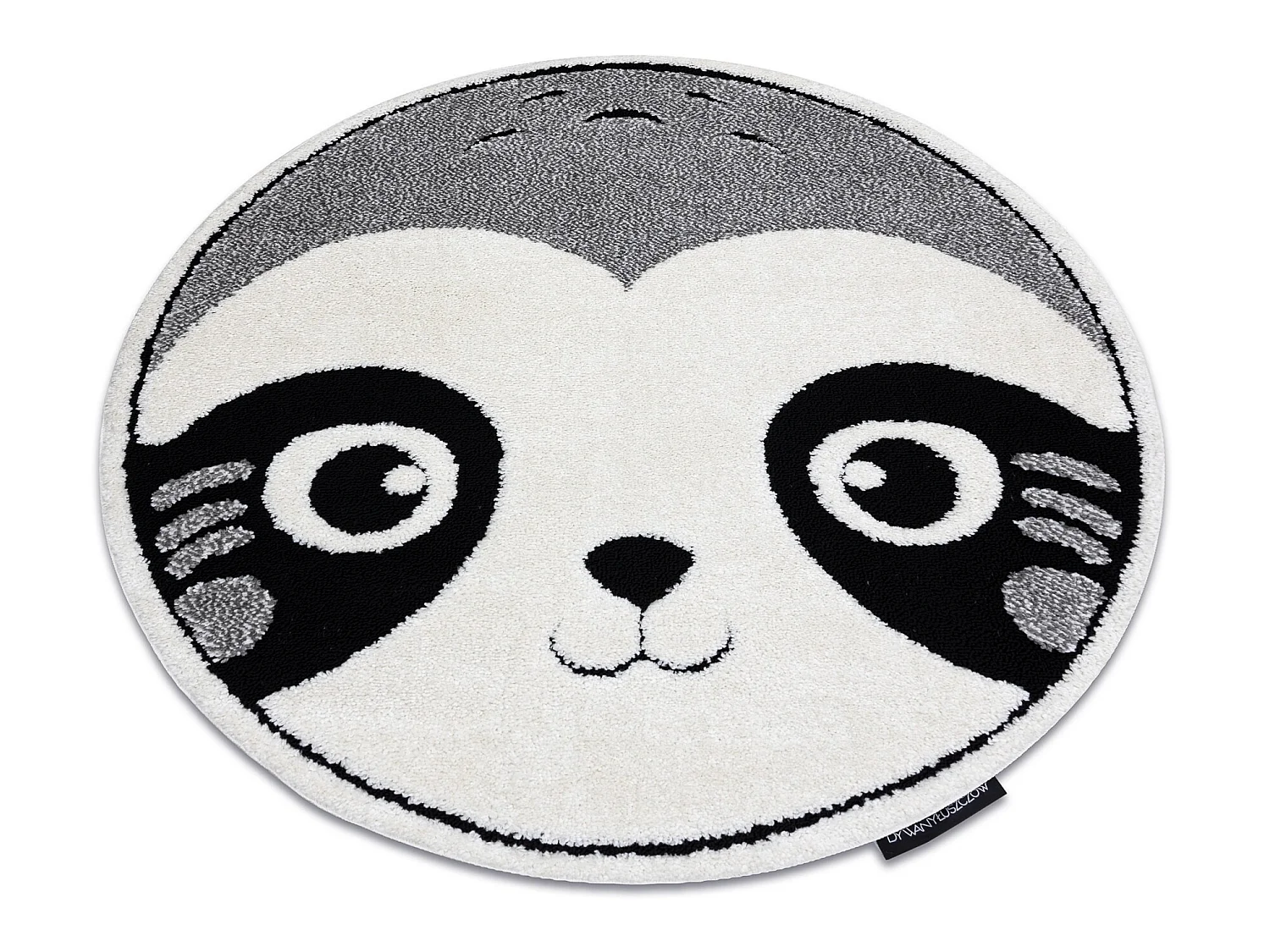 Tapis enfant moderne JOY Cercle Panda pour enfants - structurel deux n cercle 120 cm