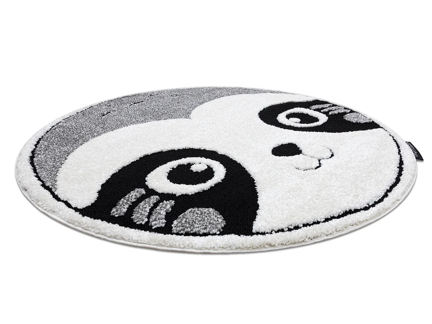 Kindertapijt JOY Rond , Panda beertje, voor kinderen - Structureel, tw cercle 120 cm