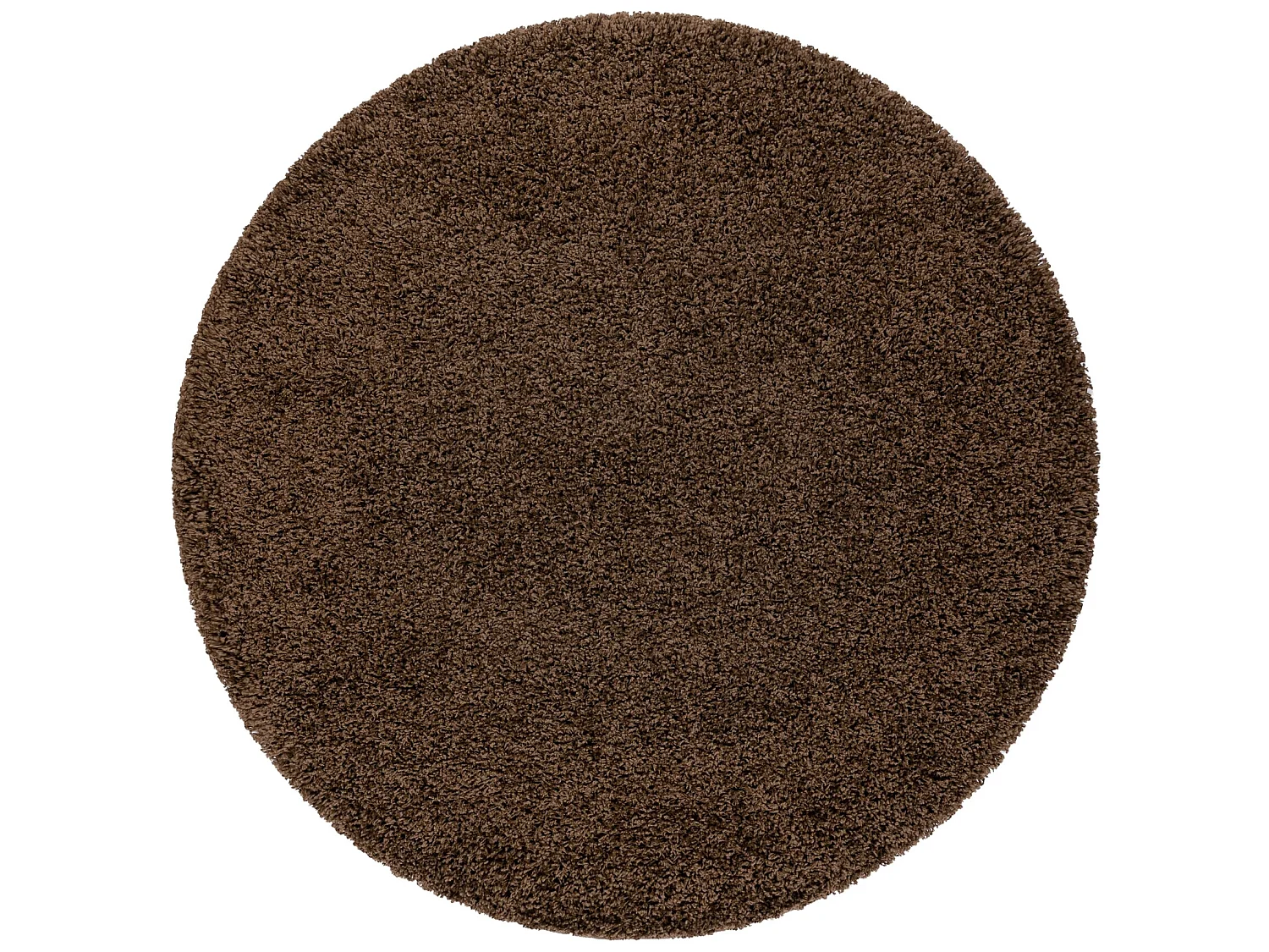 Tapijt SOFFI ROND shaggy 5cm bruin cercle 160 cm