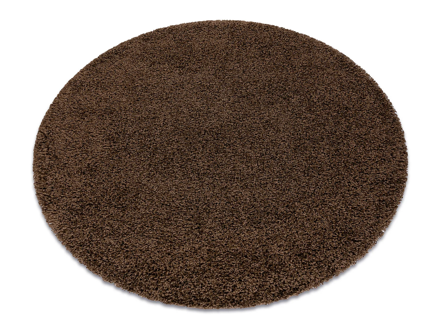 Tapis SOFFI Cercle shaggy 5cm marron cercle 160 cm