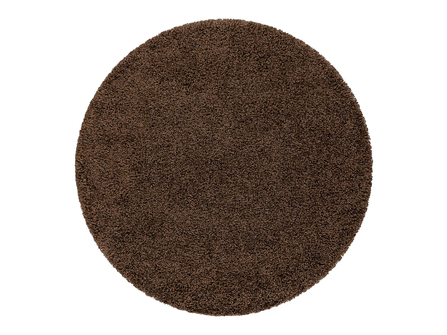 Tapijt SOFFI ROND shaggy 5cm bruin cercle 160 cm