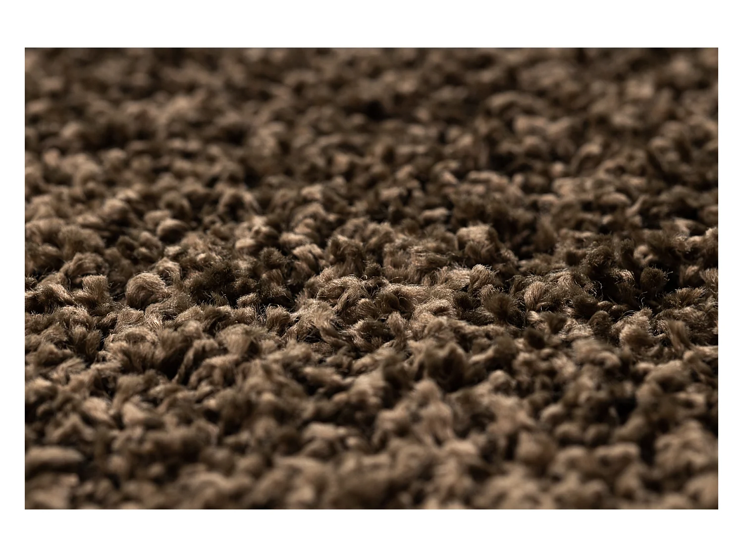 Tapijt SOFFI ROND shaggy 5cm bruin cercle 160 cm