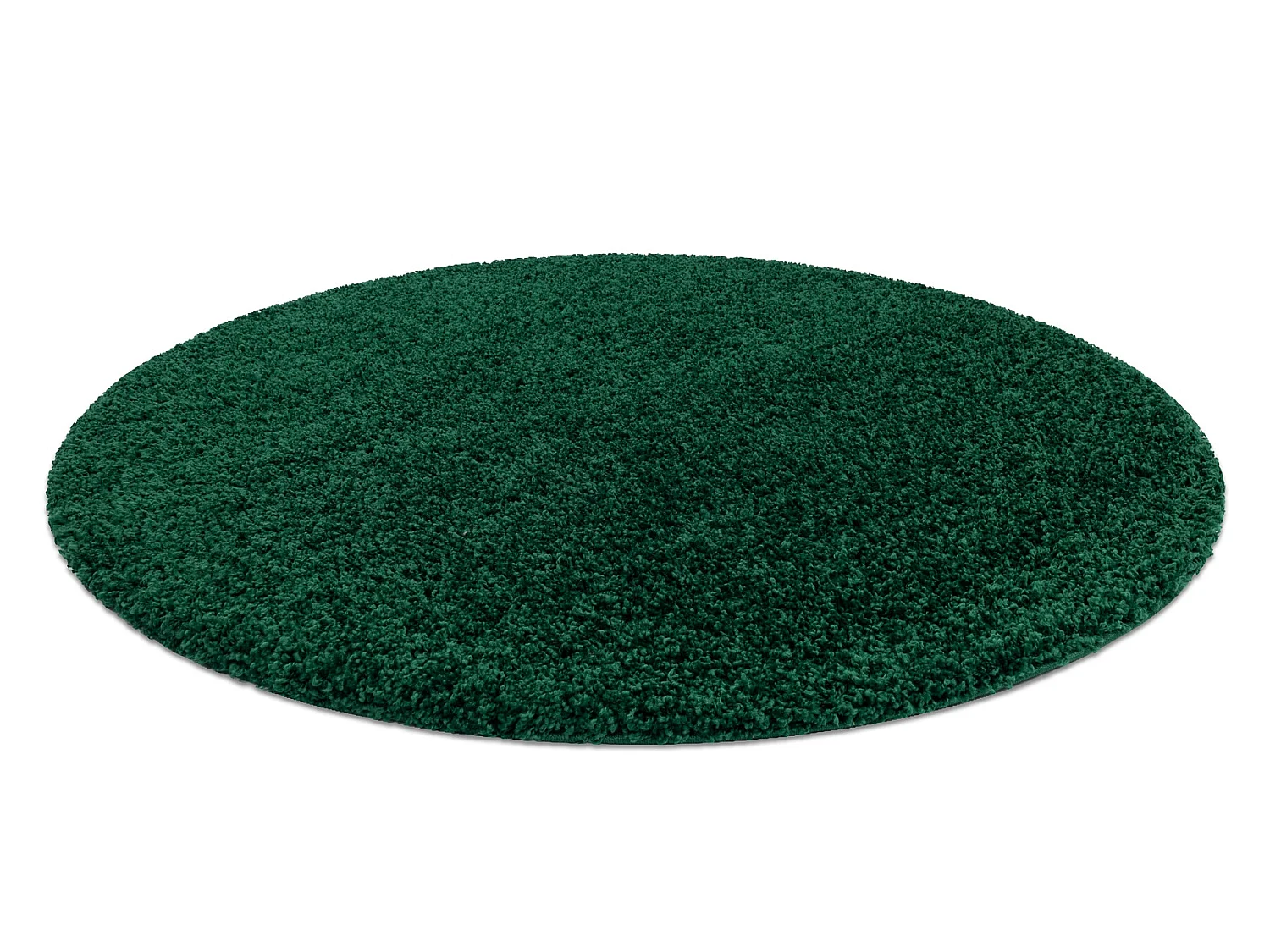 Tapis SOFFI Cercle shaggy 5cm bouteille verte cercle 120 cm