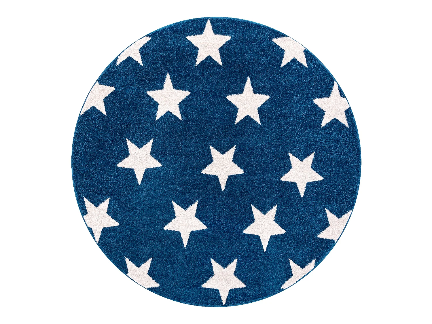 Tapijt SKETCH ROND - FA68 blauw /wit - Sterretje  cercle 140 cm