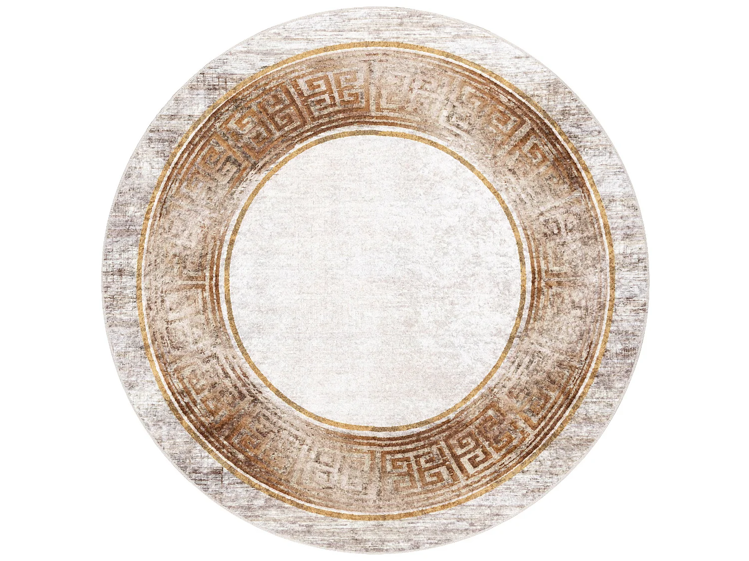 Tapis lavable MIRO 51236.807 cercle Marbre, grec antidérapant - beige cercle 160 cm