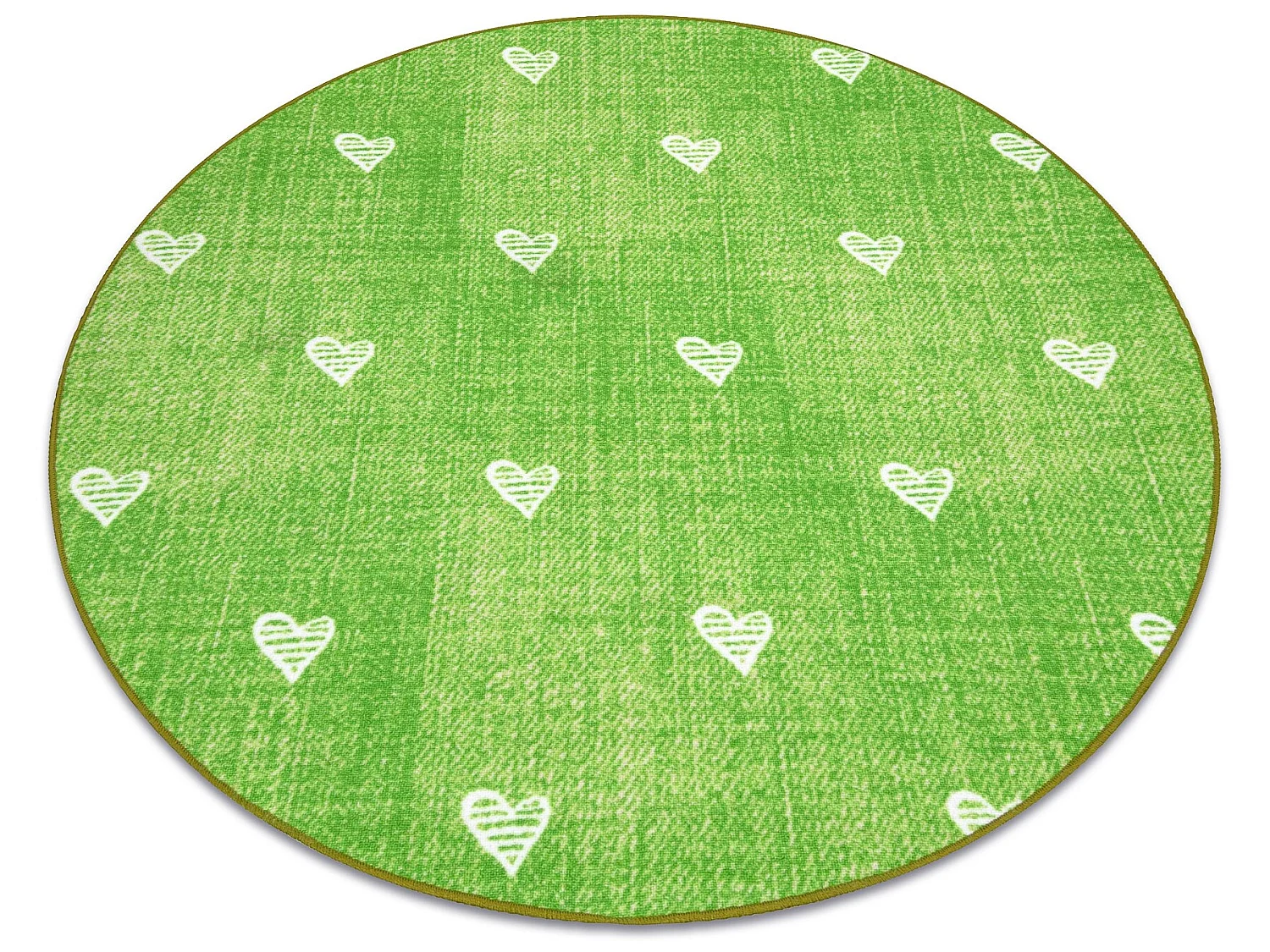 Tapijt voor kinderen HEARTS ROND Jeans gewreven , harten, kinderen - g cercle 200 cm