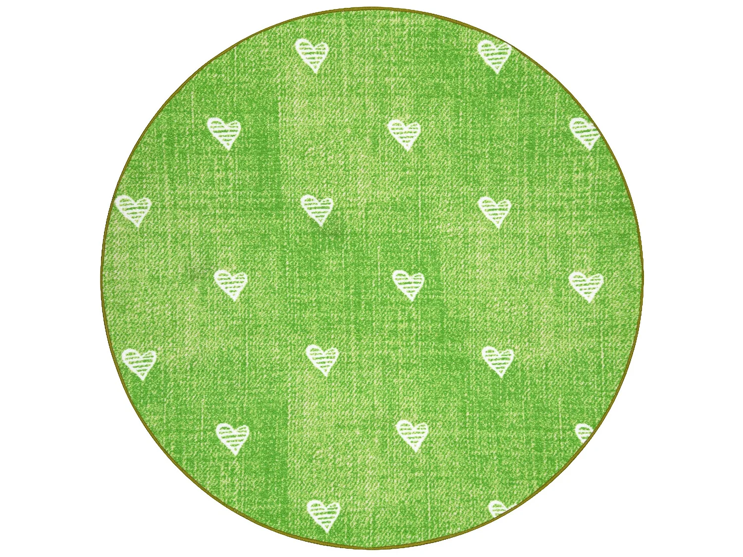 Tapijt voor kinderen HEARTS ROND Jeans gewreven , harten, kinderen - g cercle 200 cm