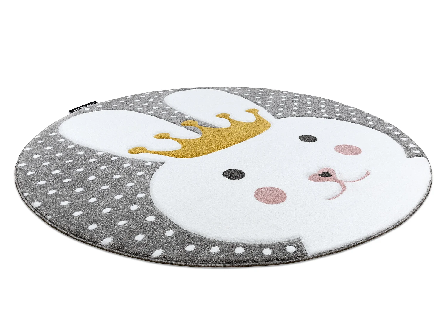 Tapijt PETIT BUNNY KONIJNTJE KONIJN ROND grijskleuring cercle 160 cm