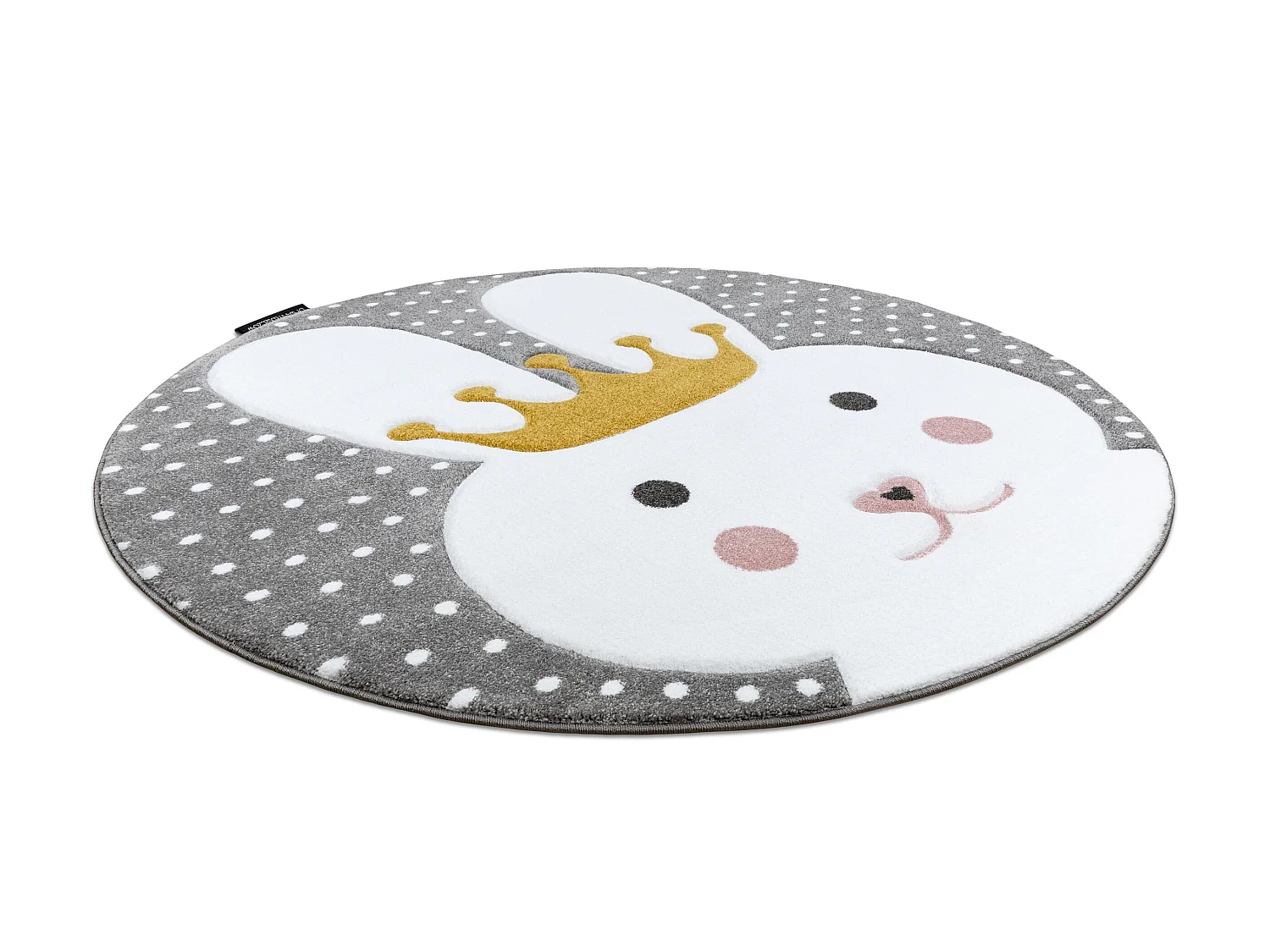 Kinderteppich PETIT BUNNY HASE Kreis grau cercle 160 cm