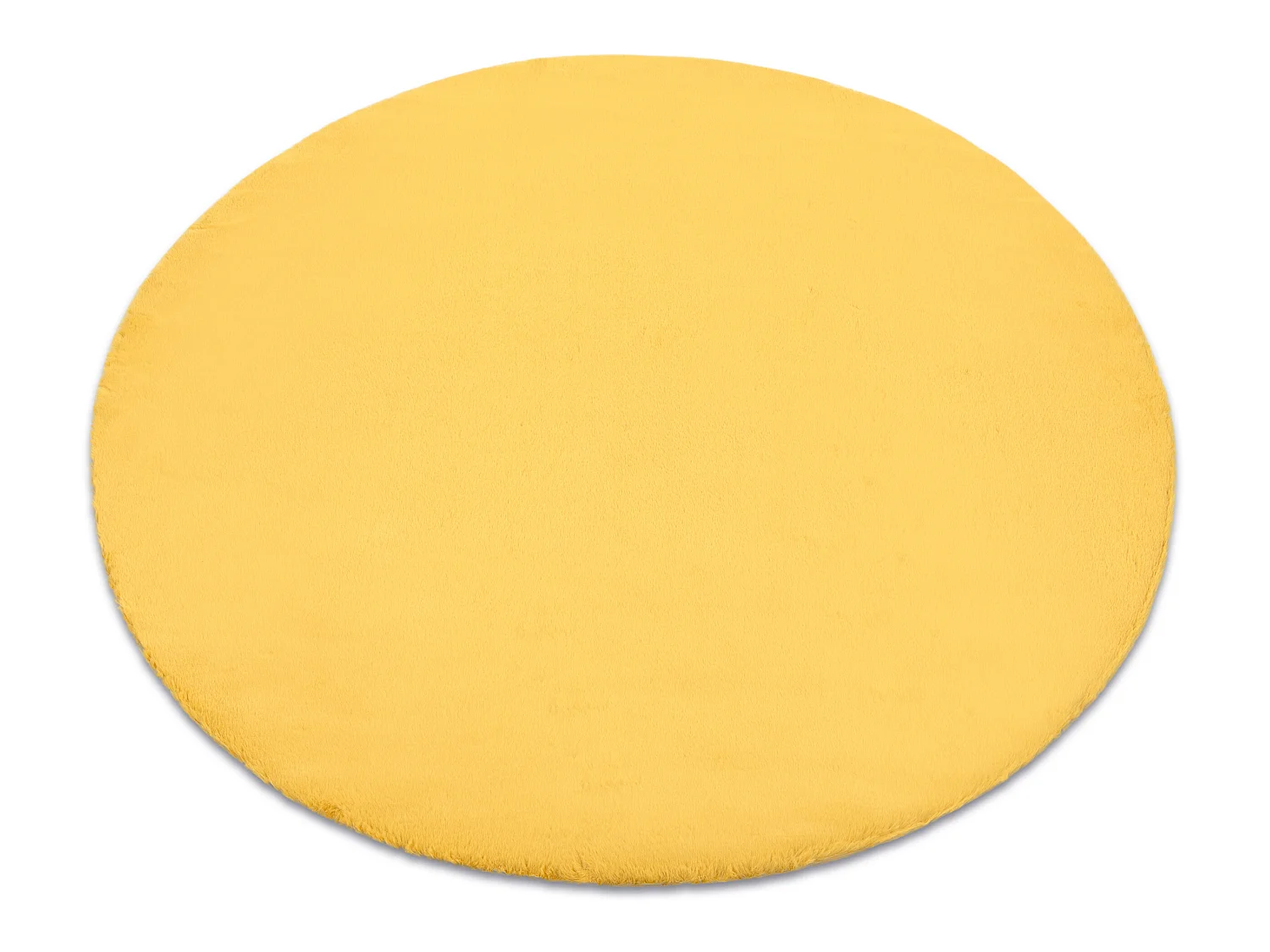 Tapis BUNNY cercle or IMITATION DE FOURRURE DE LAPIN cercle 100 cm
