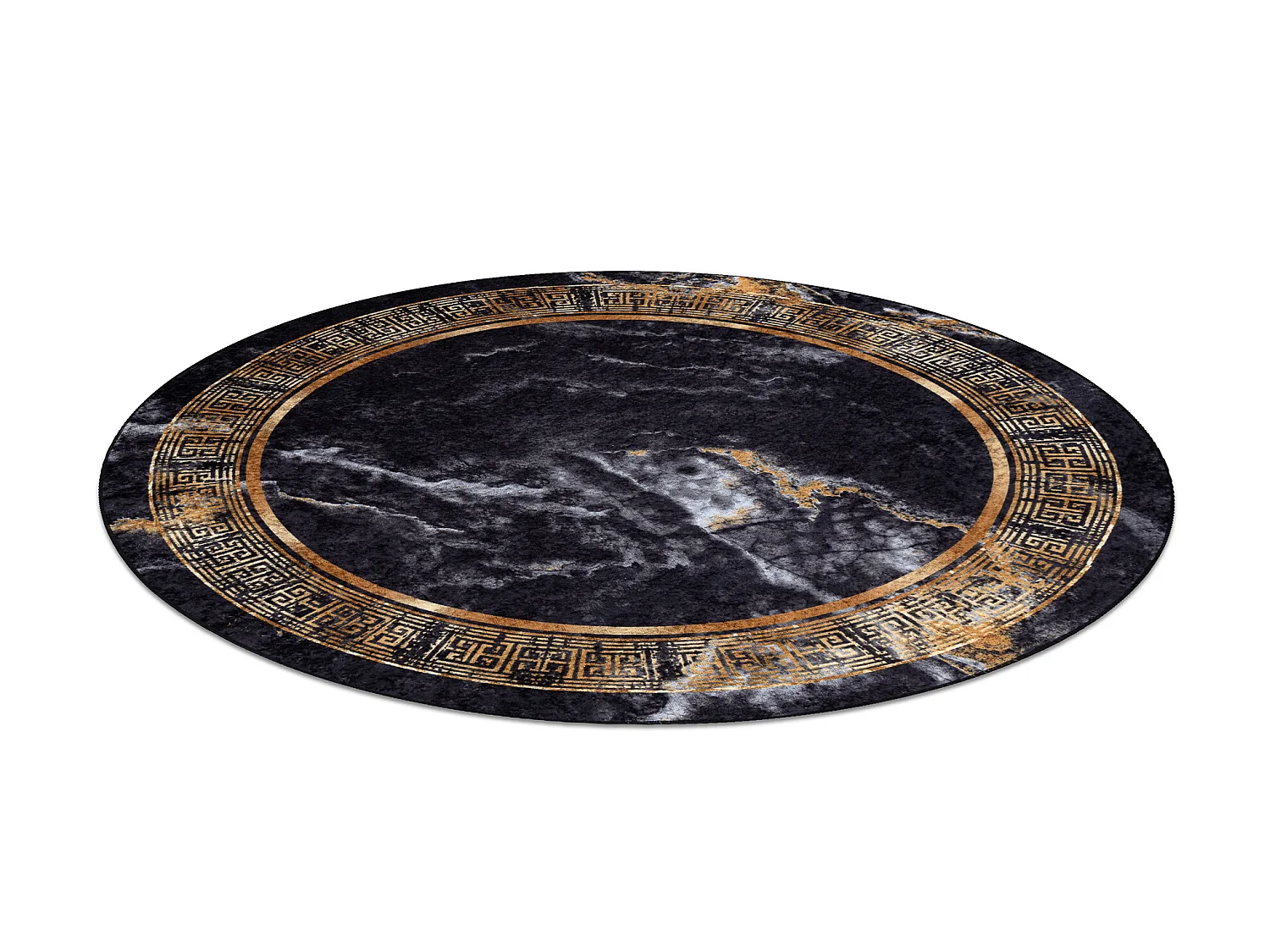 Dywan do prania MIRO 51199.806 koło Marmur, grecki antypoślizgowy -  cercle 80 cm