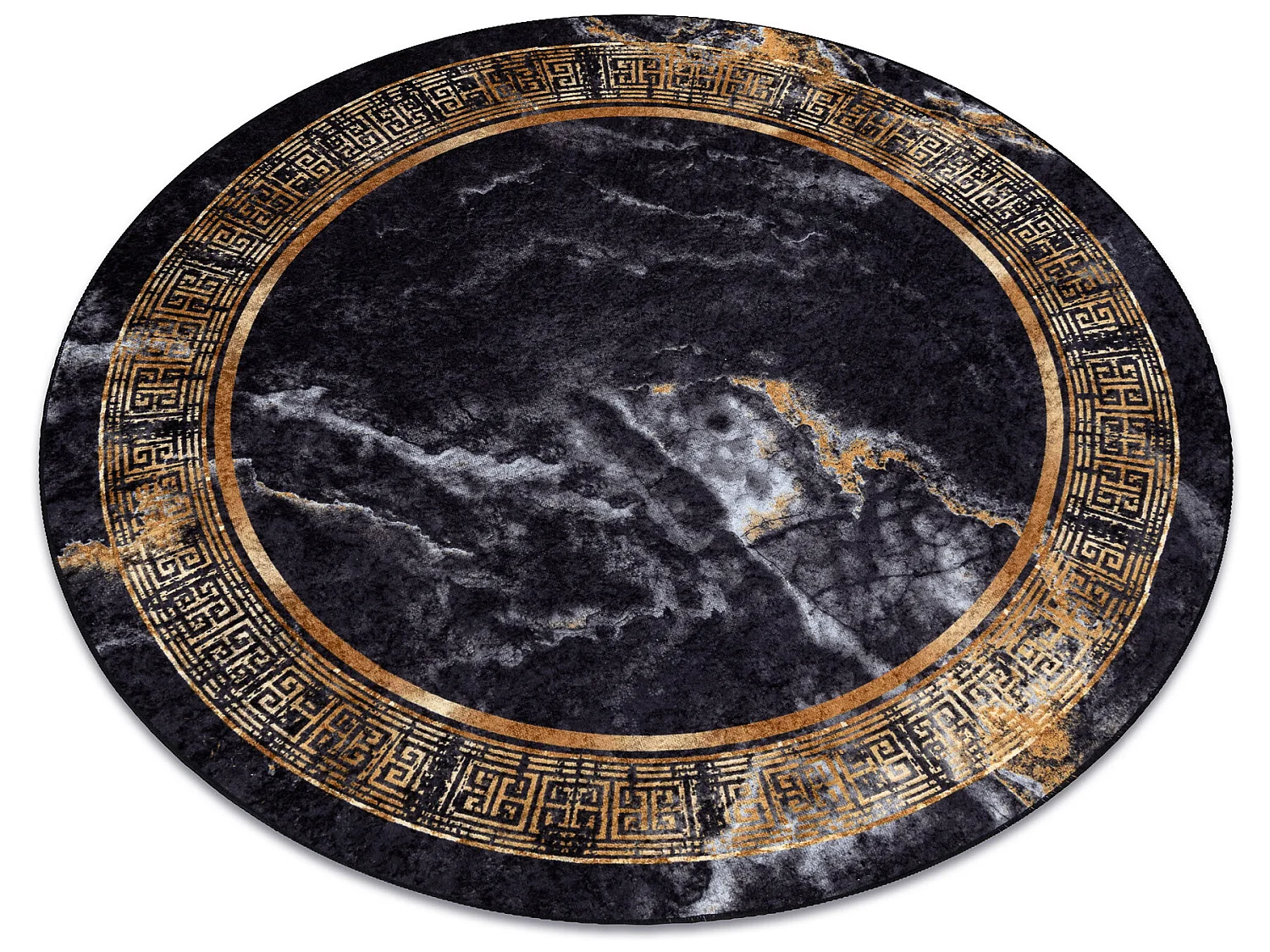 Dywan do prania MIRO 51199.806 koło Marmur, grecki antypoślizgowy -  cercle 80 cm