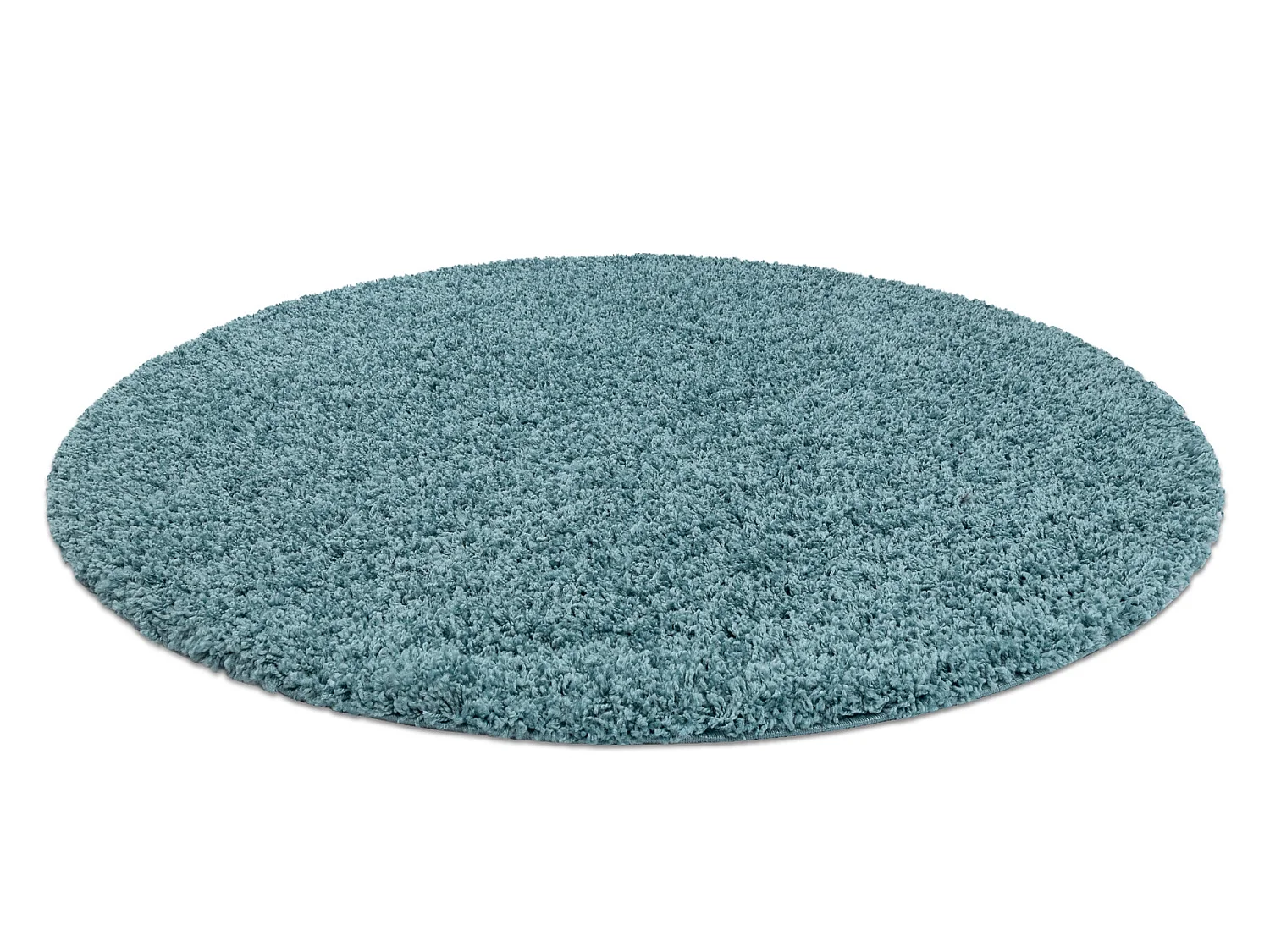 Tapijt SOFFI ROND shaggy 5cm blauw cercle 160 cm