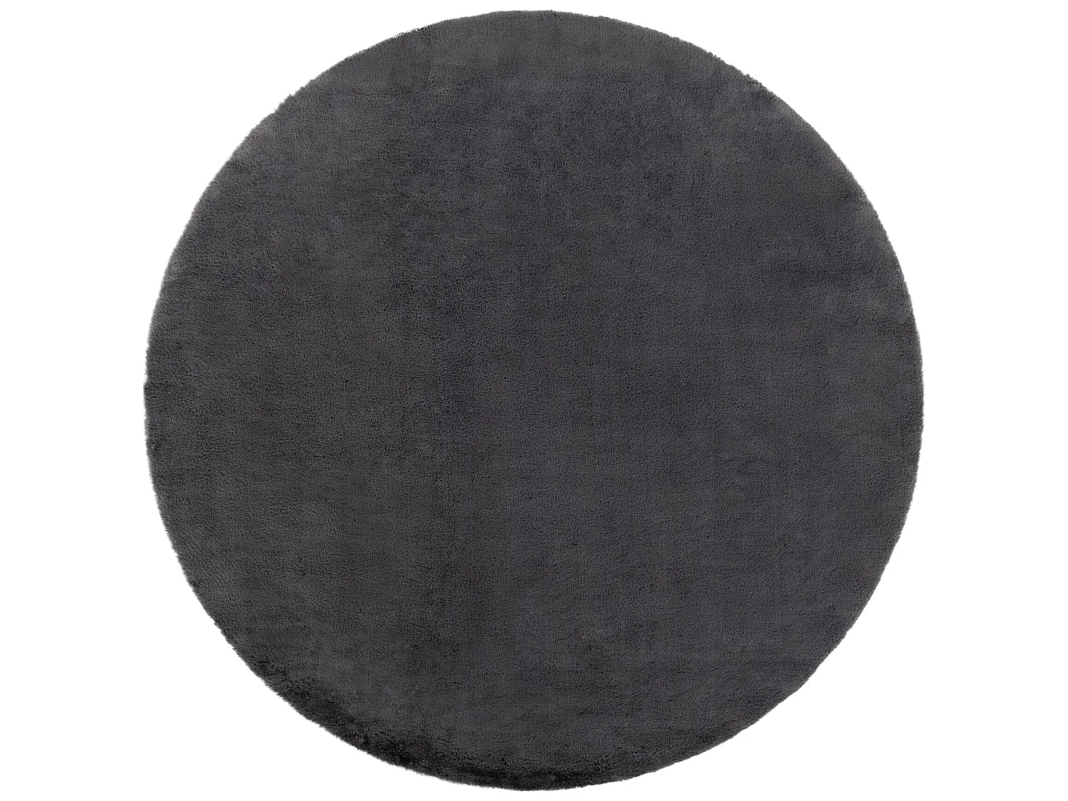 Tapijt BUNNY ROND anthracytkleuring IMITATIE konijnenvacht cercle 80 cm