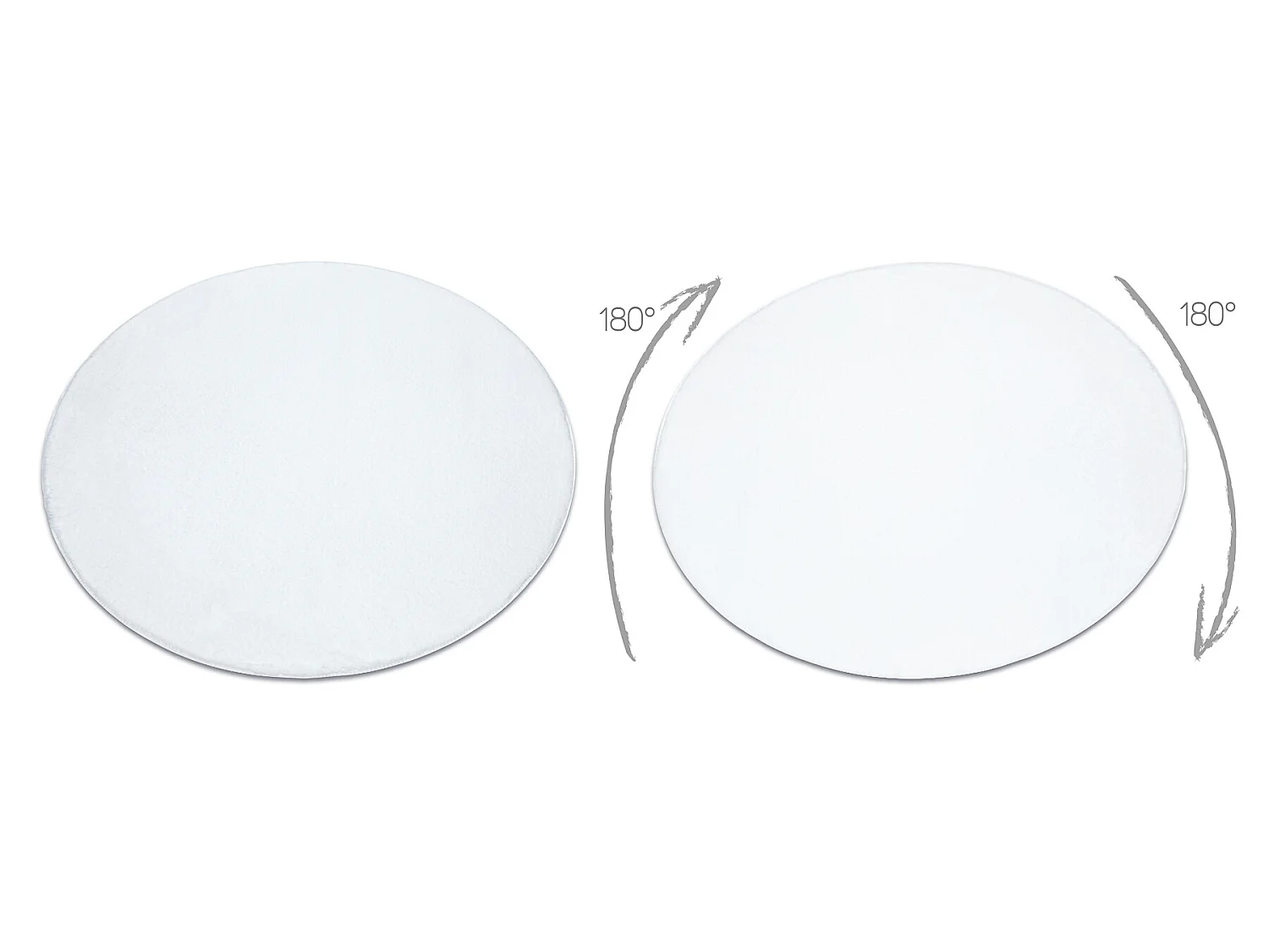 Modern wastapijt POSH cirkel shaggy, pluche, dik anti-slip ivoor cercle 100 cm