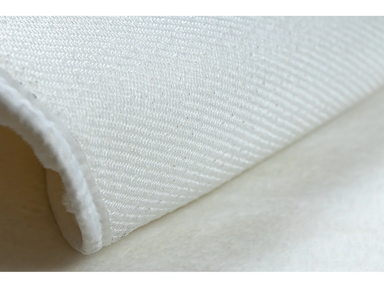 Modern wastapijt POSH cirkel shaggy, pluche, dik anti-slip ivoor cercle 100 cm