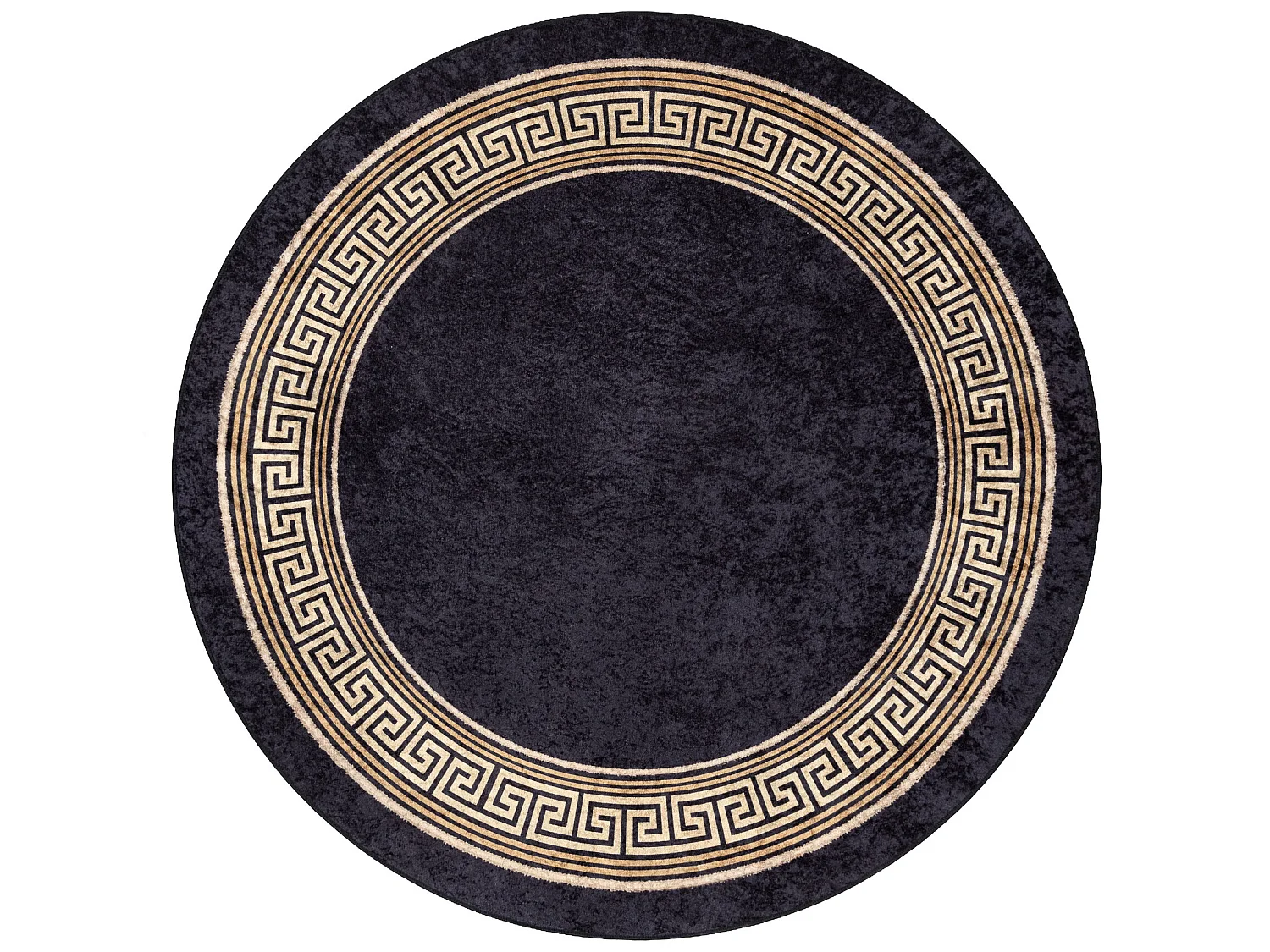 MIRO 51360.802 cercle Tapete Grego antiderrapante - preto / dourado cercle 200 cm
