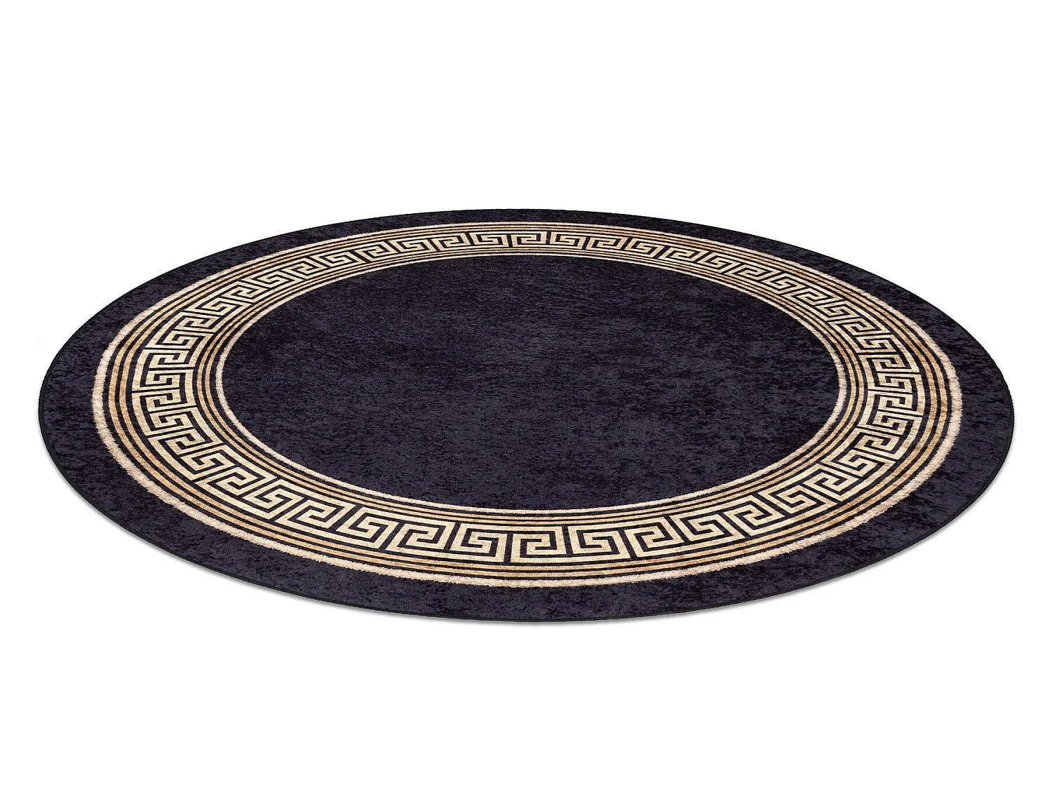 MIRO 51360.802 cercle Tapete Grego antiderrapante - preto / dourado cercle 200 cm