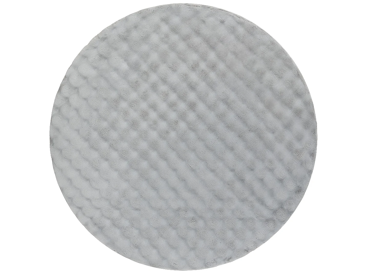 Tapis BUBBLE cercle argentin 21 IMITATION DE FOURRURE DE LAPIN 3D stru cercle 100 cm