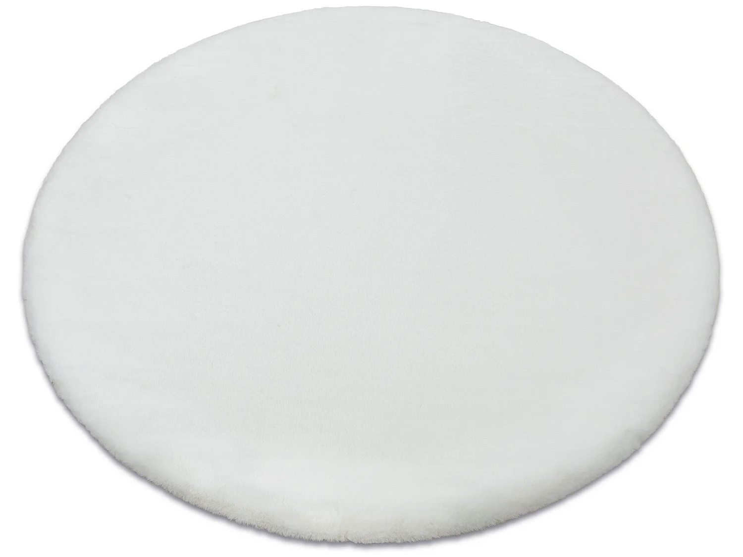 Teppich BUNNY Kreis weiß IMITATION VON KANINCHENPELZ cercle 120 cm