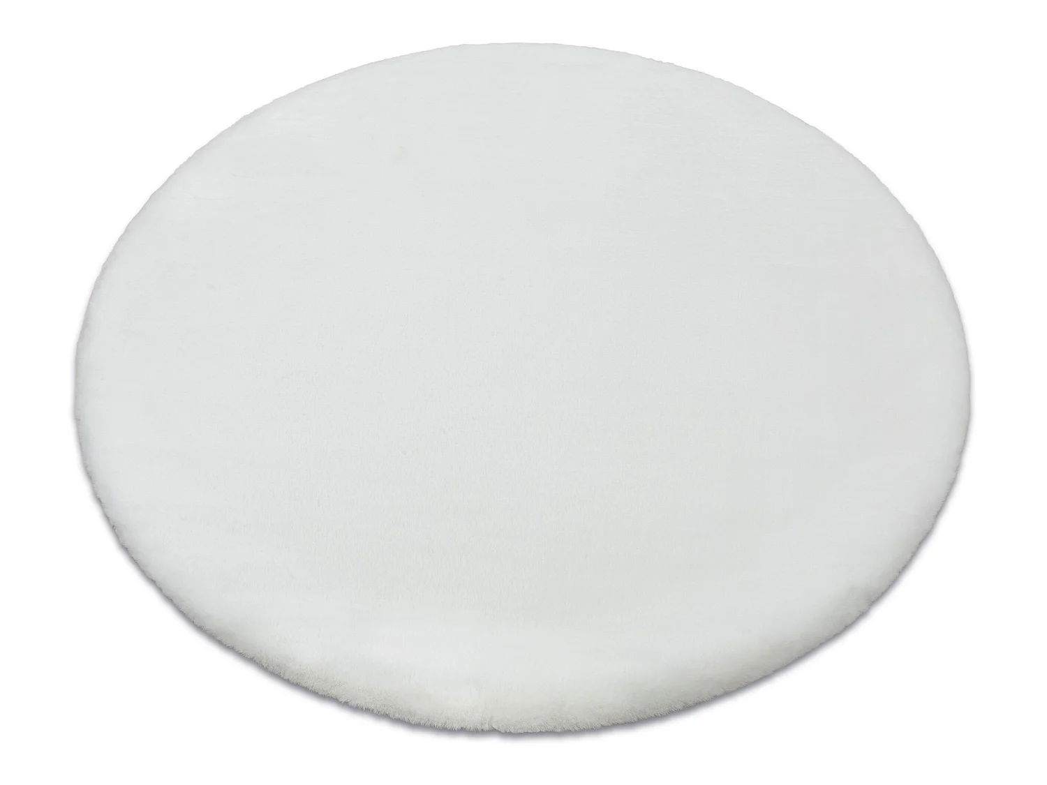 Tapis BUNNY cercle blanc IMITATION DE FOURRURE DE LAPIN cercle 120 cm
