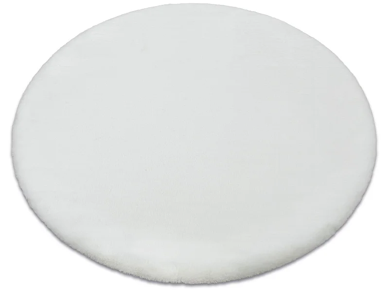 Tapis BUNNY cercle blanc IMITATION DE FOURRURE DE LAPIN cercle 120 cm