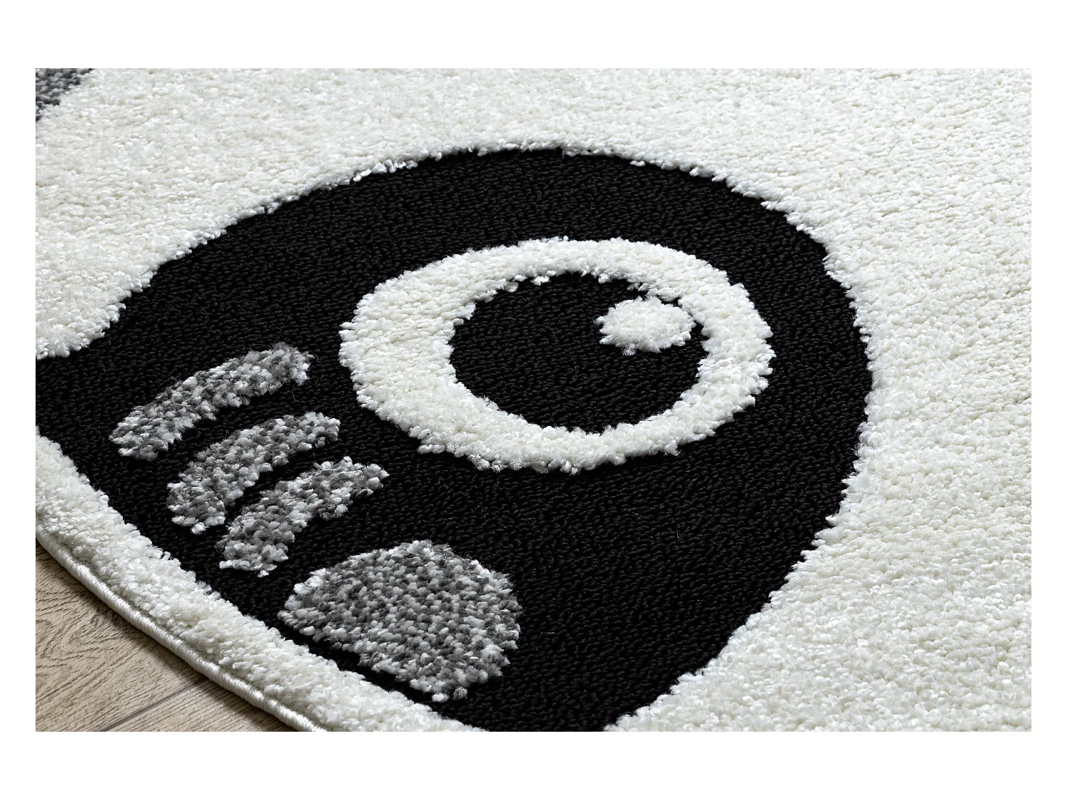 Kindertapijt JOY Rond , Panda beertje, voor kinderen - Structureel, tw cercle 140 cm