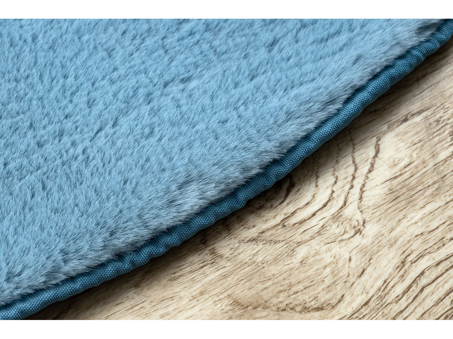 Modern wastapijt POSH cirkel shaggy, pluche, dik anti-slip blauw  cercle 80 cm