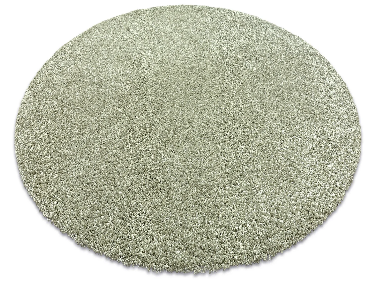Modern Tapijt Wasbaar ILDO 71181044 ROND olijf groen  cercle 120 cm