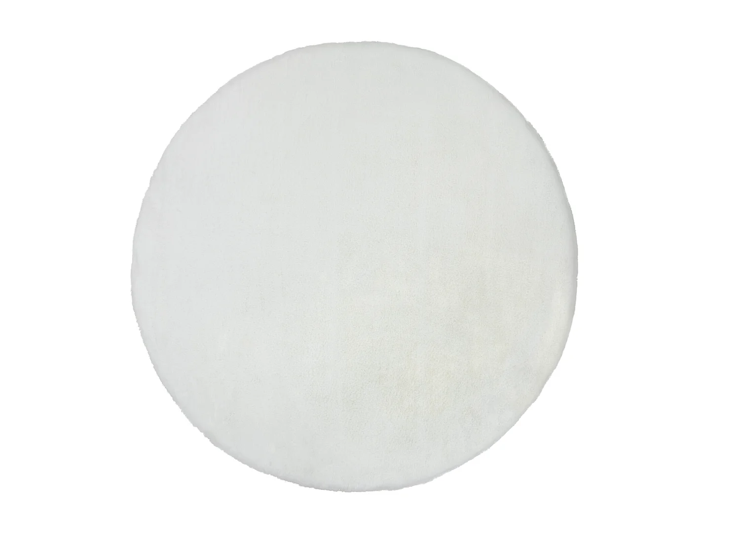 Tapijt BUNNY ROND wit IMITATIE konijnenvacht cercle 80 cm