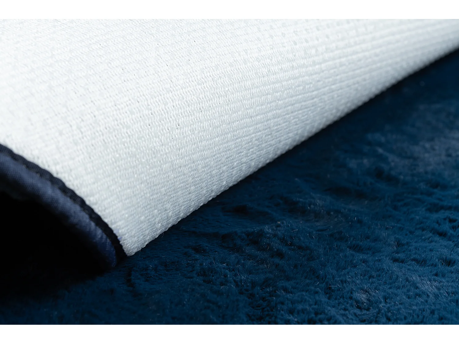 Modern wastapijt POSH cirkel shaggy, pluche, dik anti-slip marineblauw cercle 80 cm