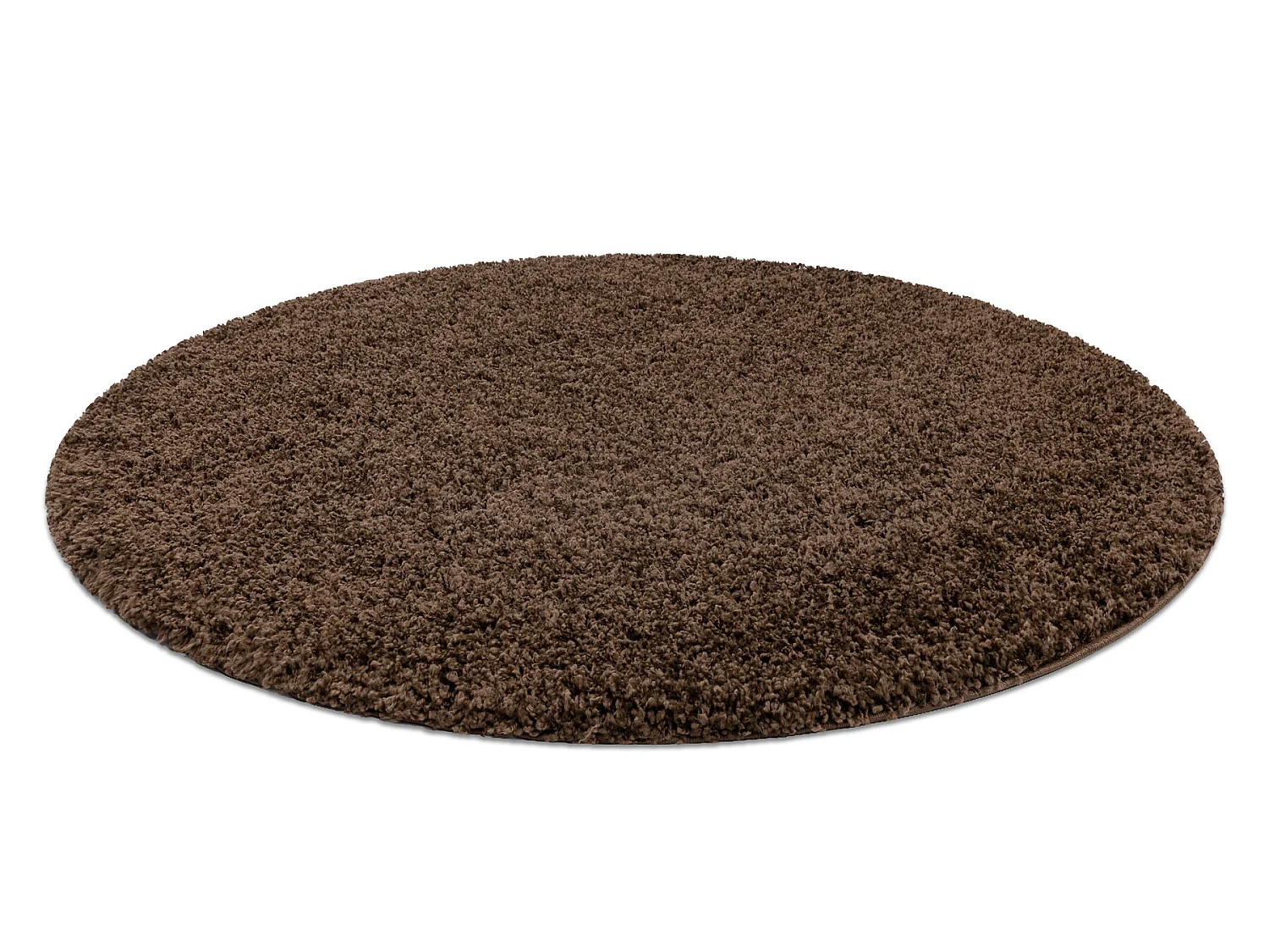 Tapis SOFFI Cercle shaggy 5cm marron cercle 100 cm