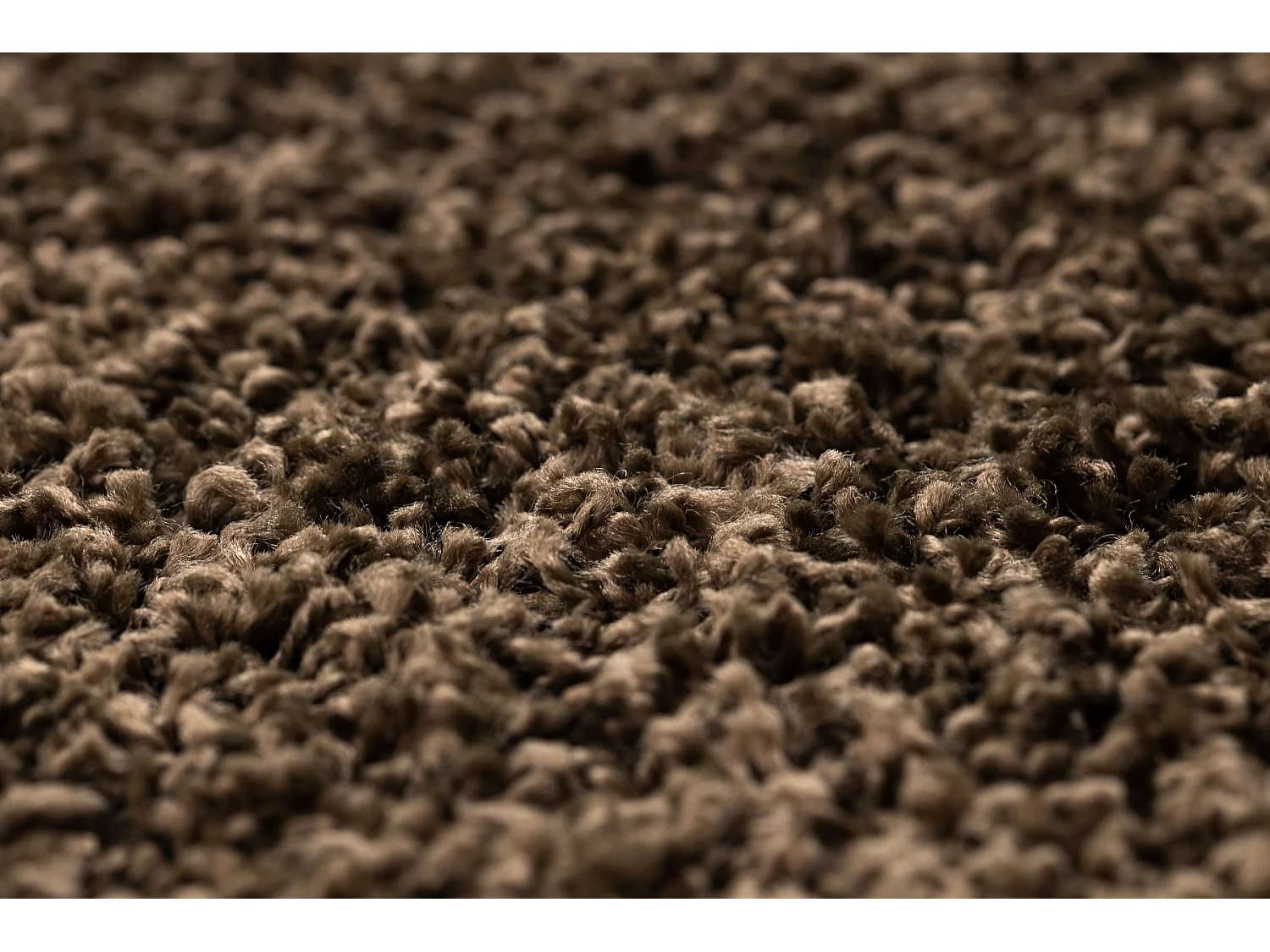 Tapis SOFFI Cercle shaggy 5cm marron cercle 100 cm