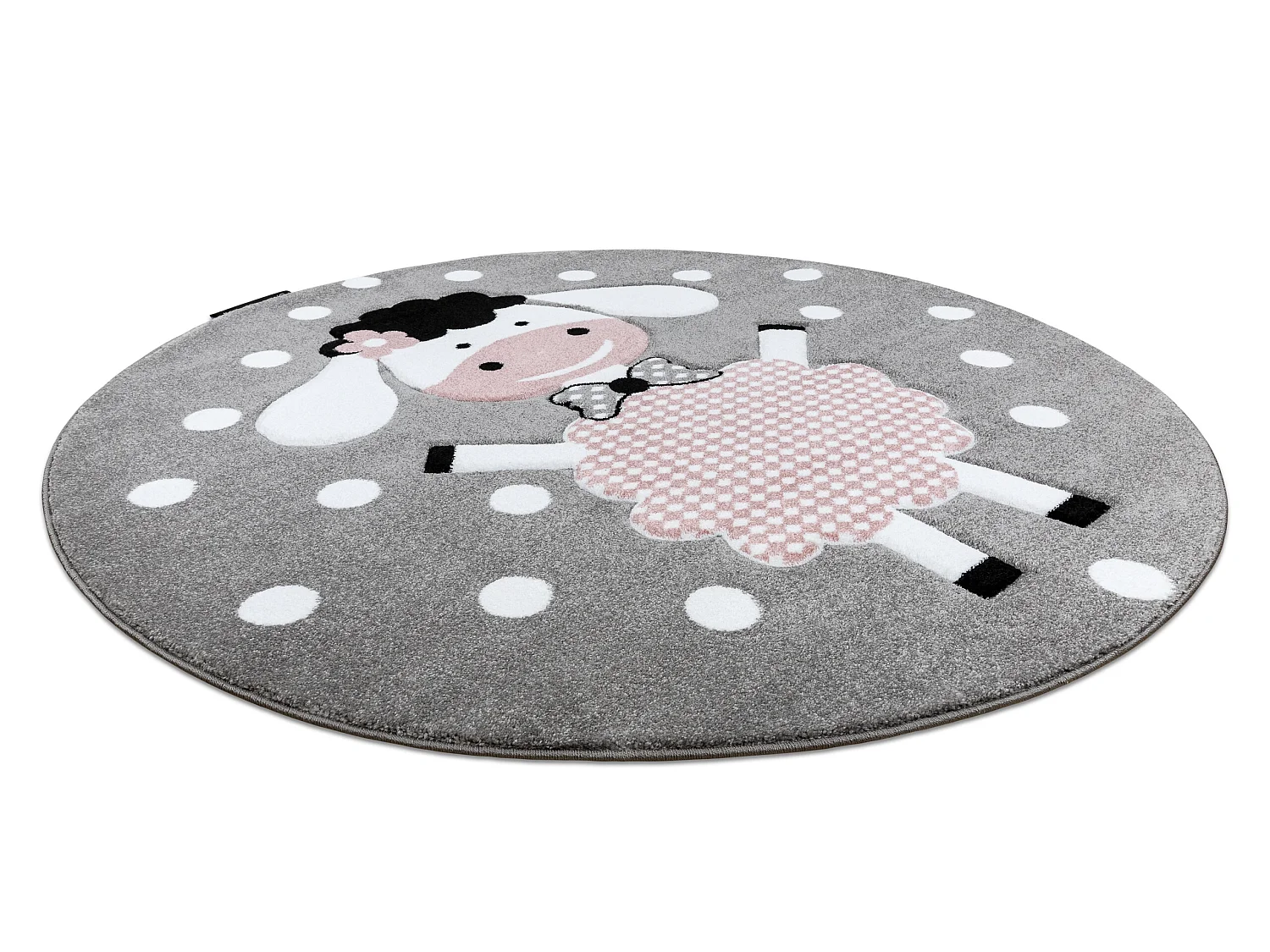 Kinderteppich PETIT DOLLY Schaf Kreis grau cercle 140 cm