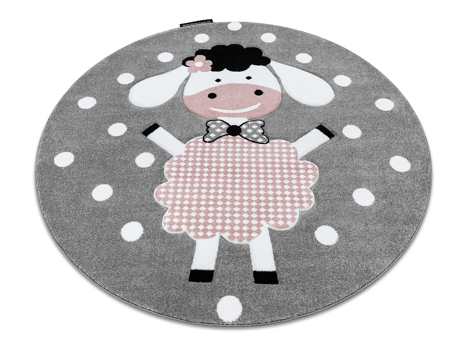 Tapis PETIT DOLLY mouton cercle gris cercle 140 cm
