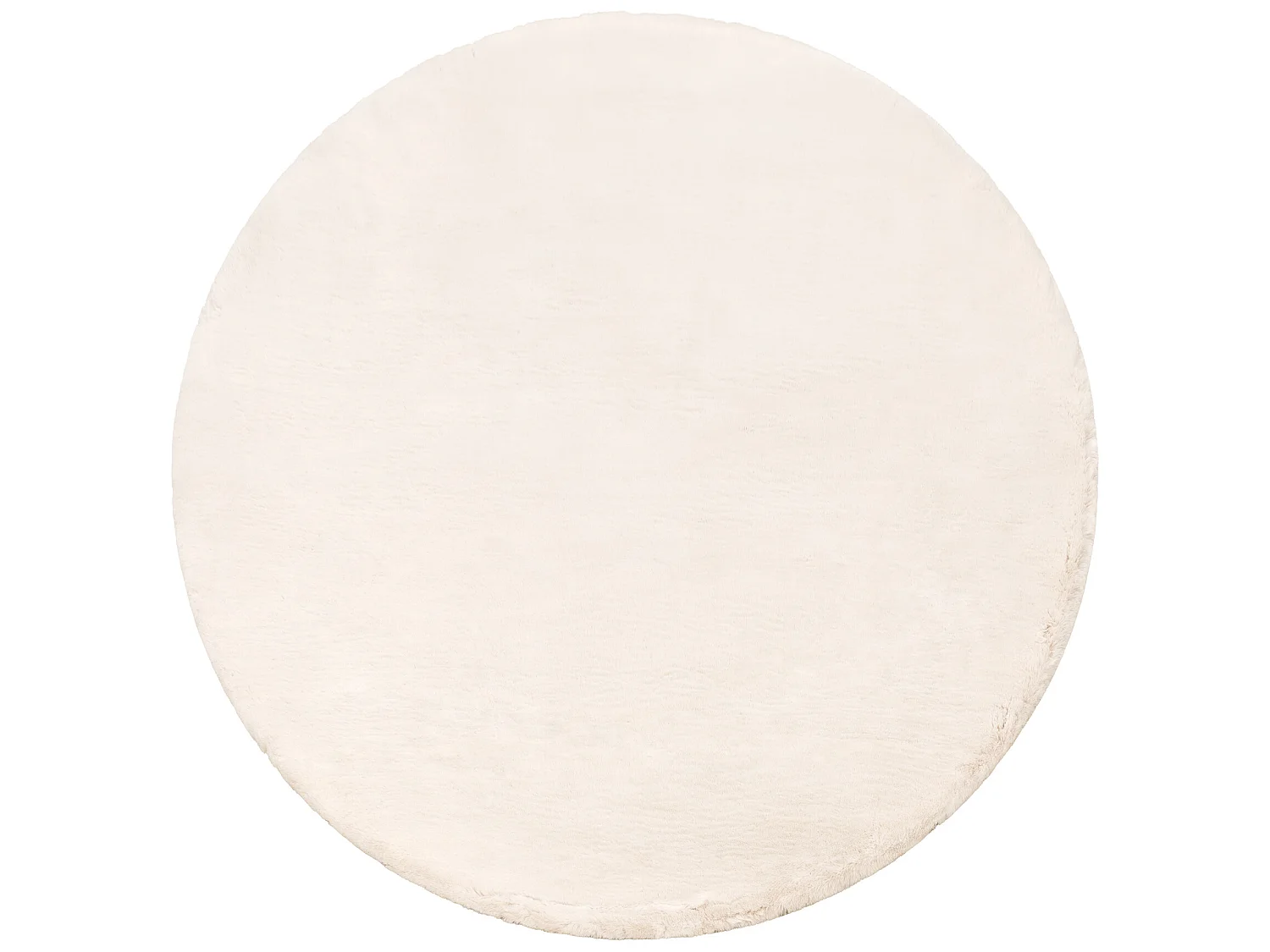 Tapis TEDDY NEW sand 52 cercle Shaggy beige très épais, en peluche cercle 160 cm