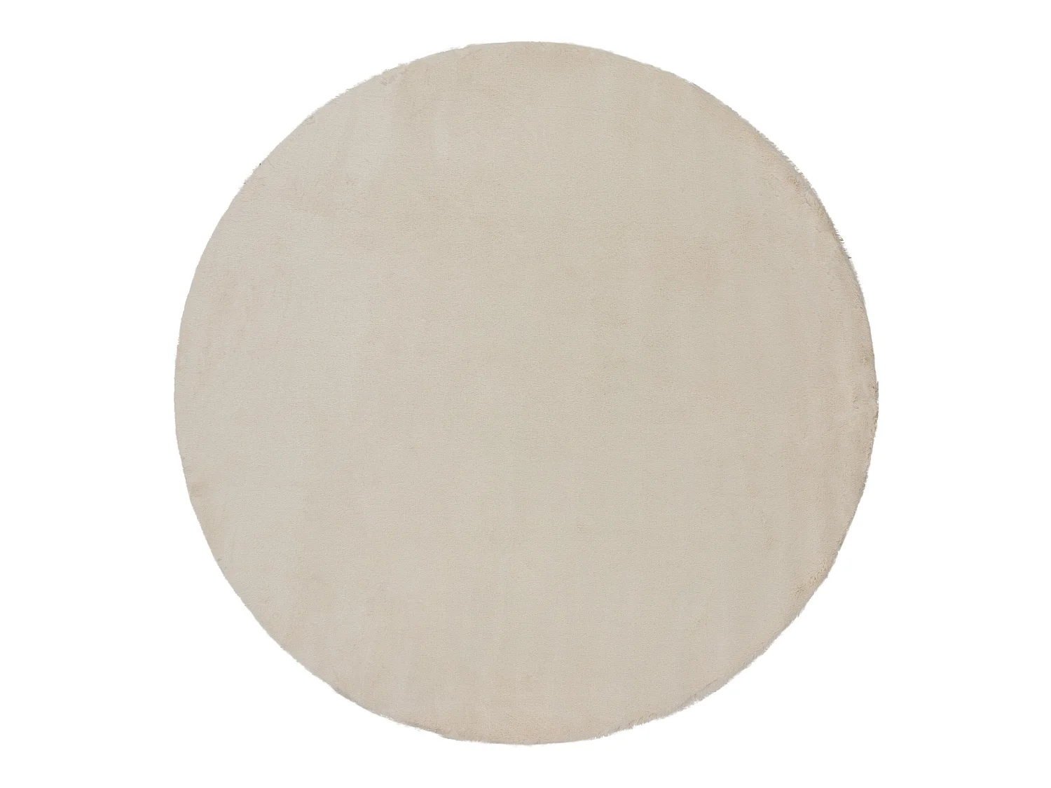 Tapis BUNNY cercle beige IMITATION DE FOURRURE DE LAPIN cercle 80 cm