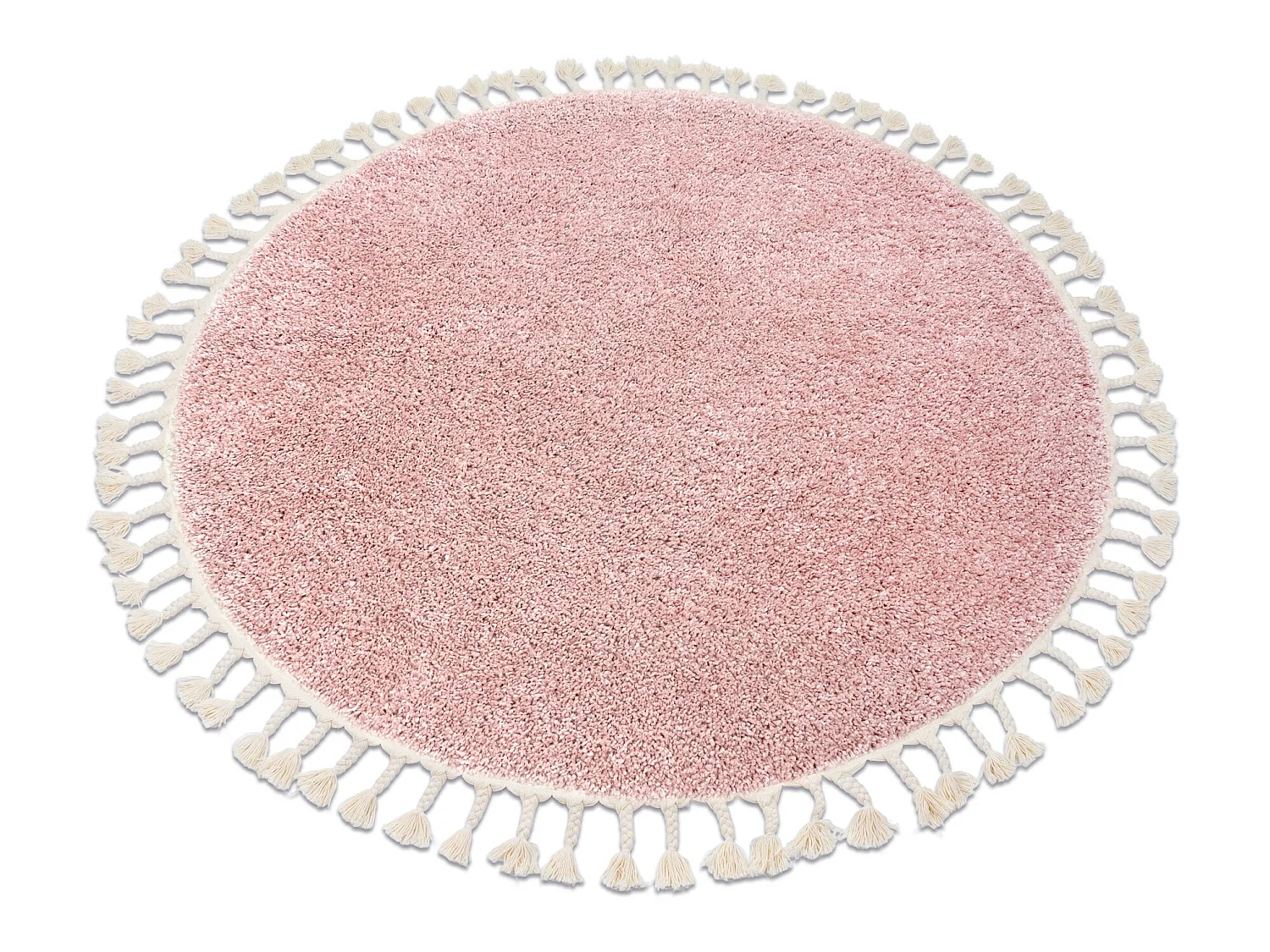 Tapijt BERBER 9000 ROND rozekleuring rand , Barber , marokkaanse shagg cercle 160 cm