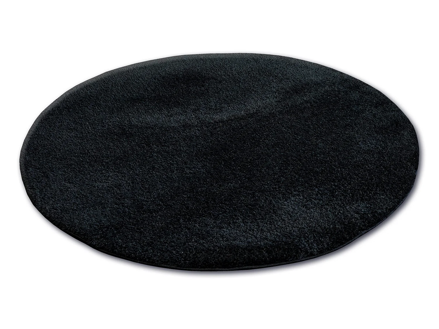Tapis cercle SHAGGY MICRO noir cercle 100 cm