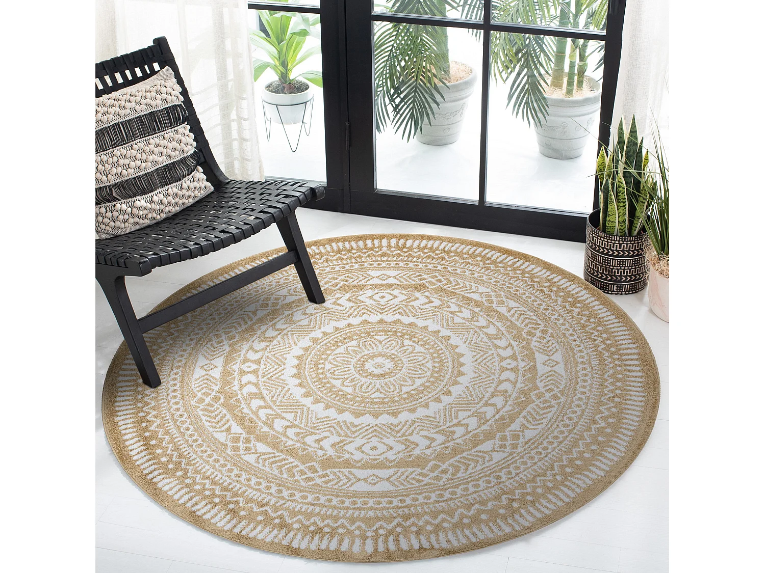 Tapis FUN Napkin, serviette de table cercle - crème cercle 120 cm