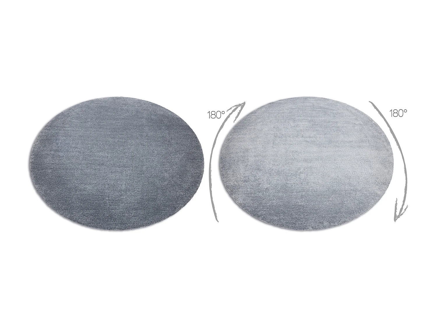 Tapis moderne lavable LATIO 71351070 cercle gris cercle 80 cm