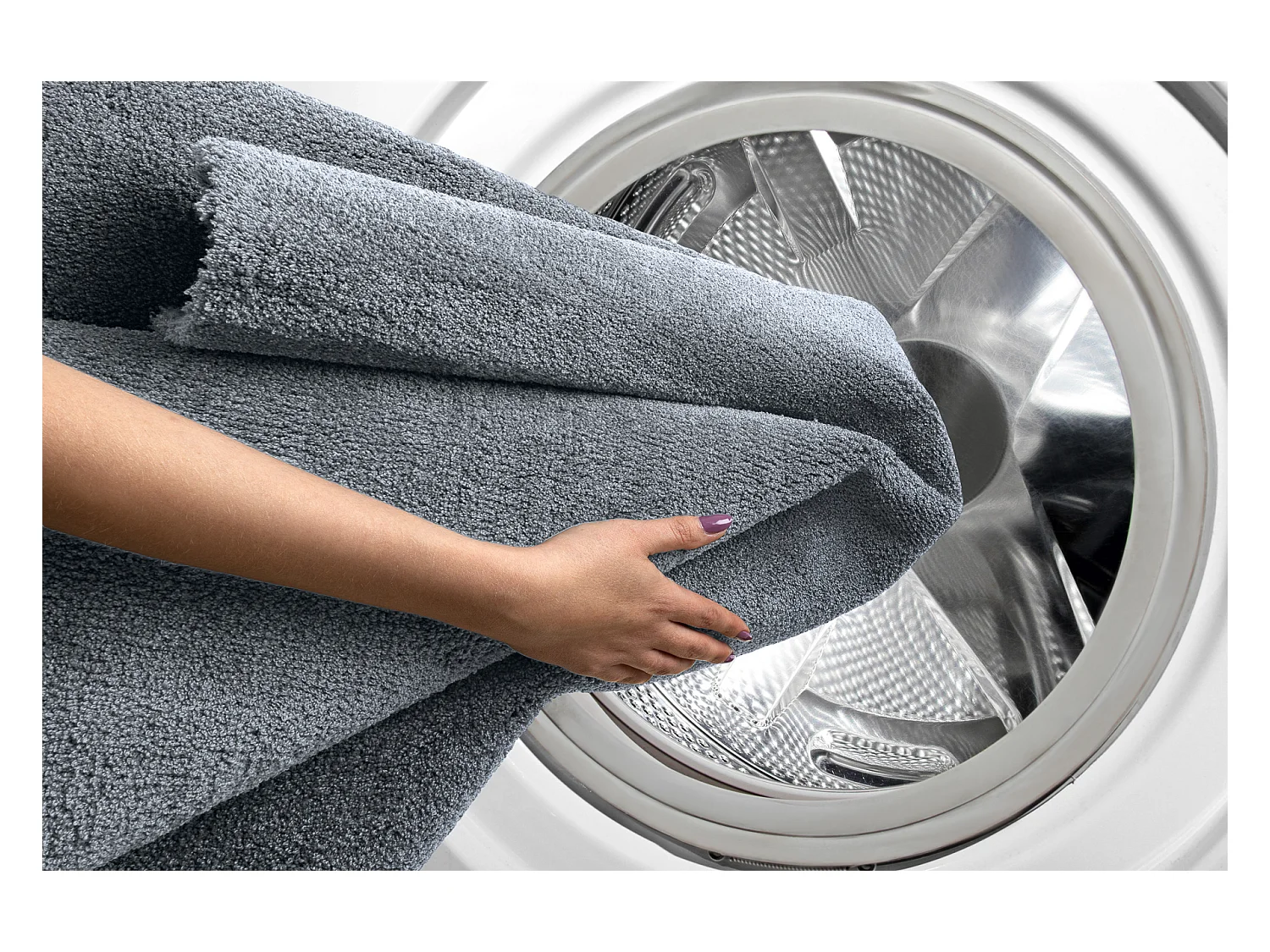 Tapis moderne lavable LATIO 71351070 cercle gris cercle 80 cm